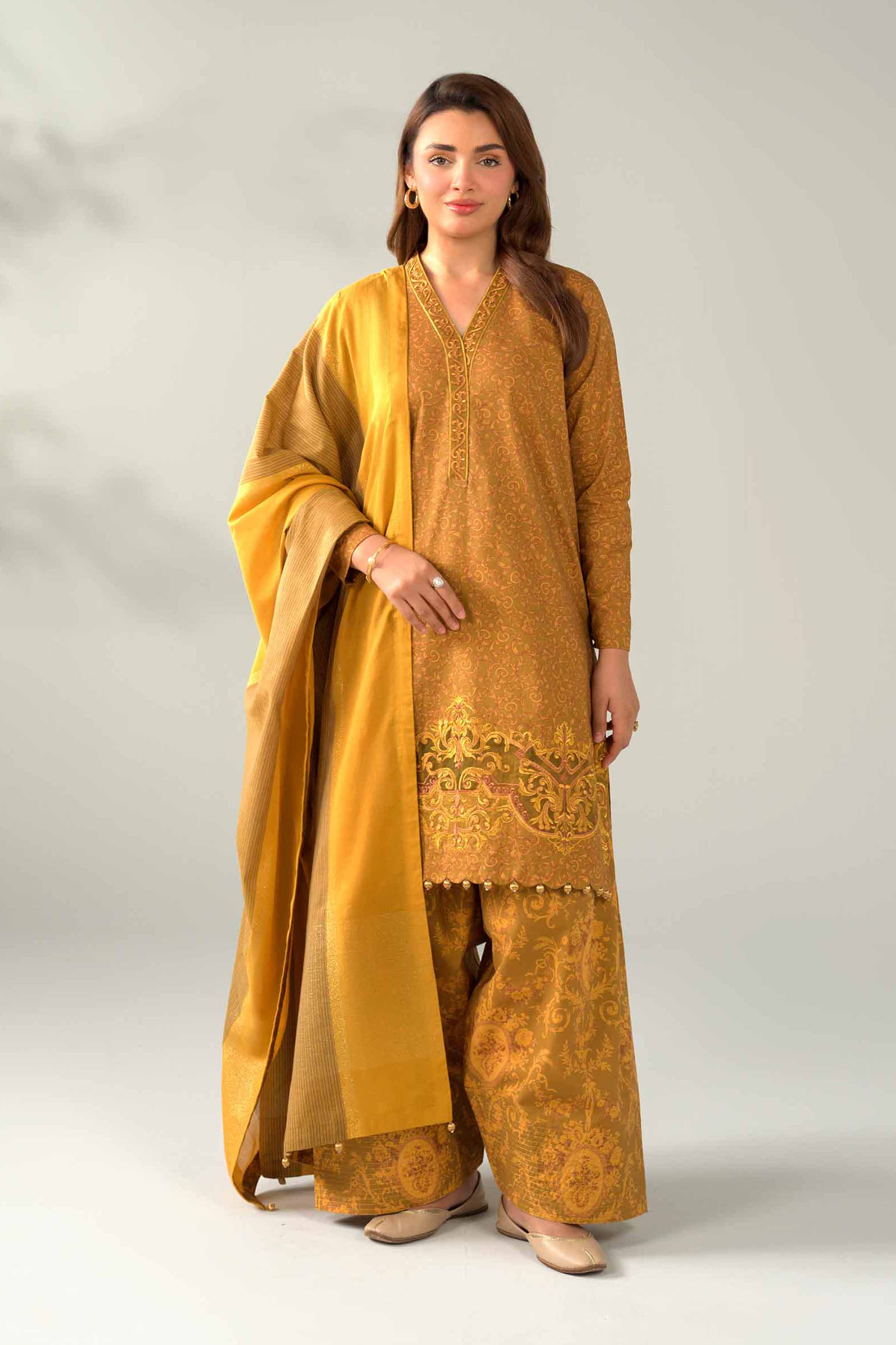 Nishat Linen 3 Piece - Printed Embroidered Suit - 42502839 Cozy Edit 2025
