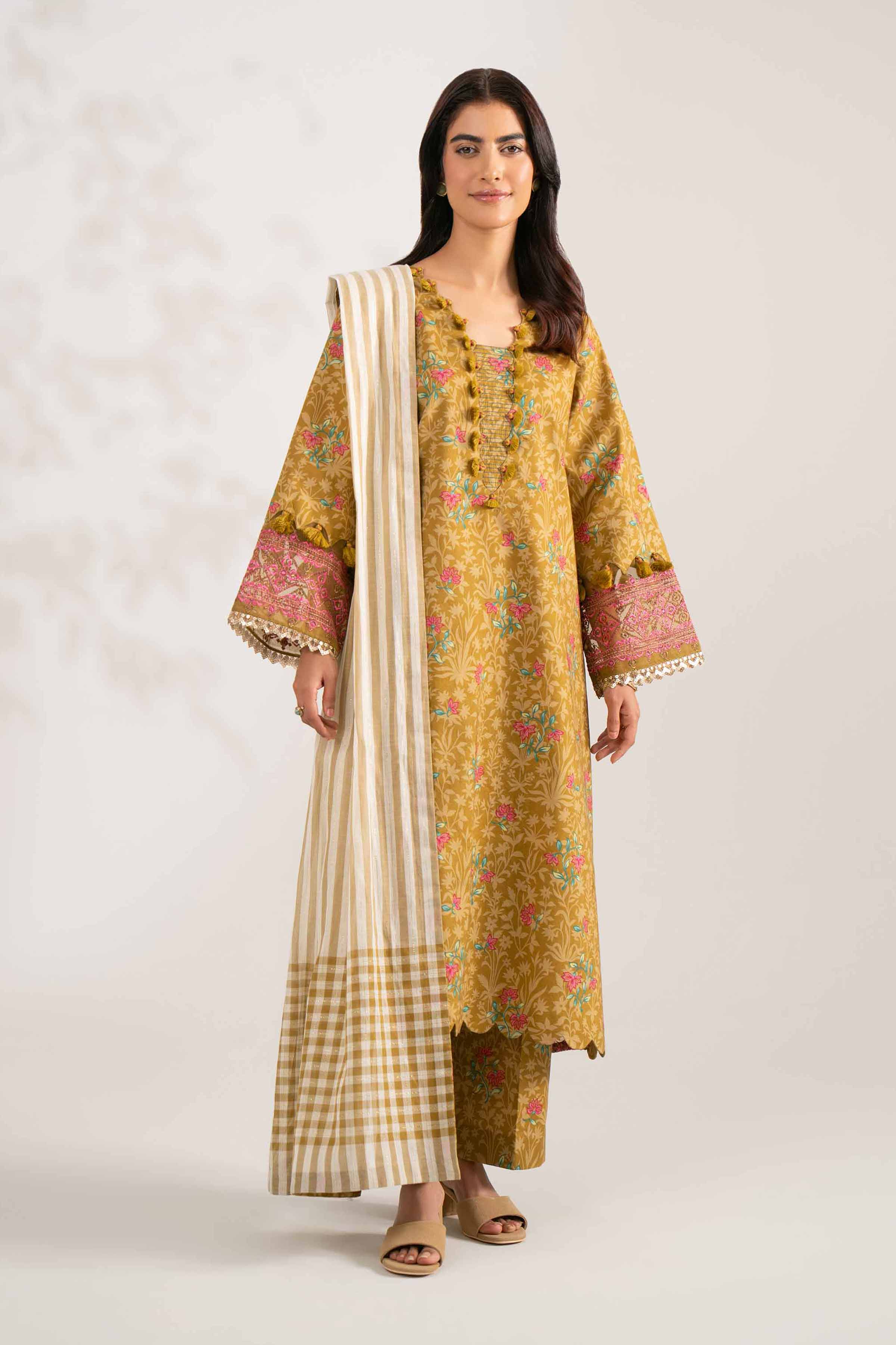 Nishat Linen 3 Piece - Printed Embroidered Suit - 42502840 Cozy Edit 2025