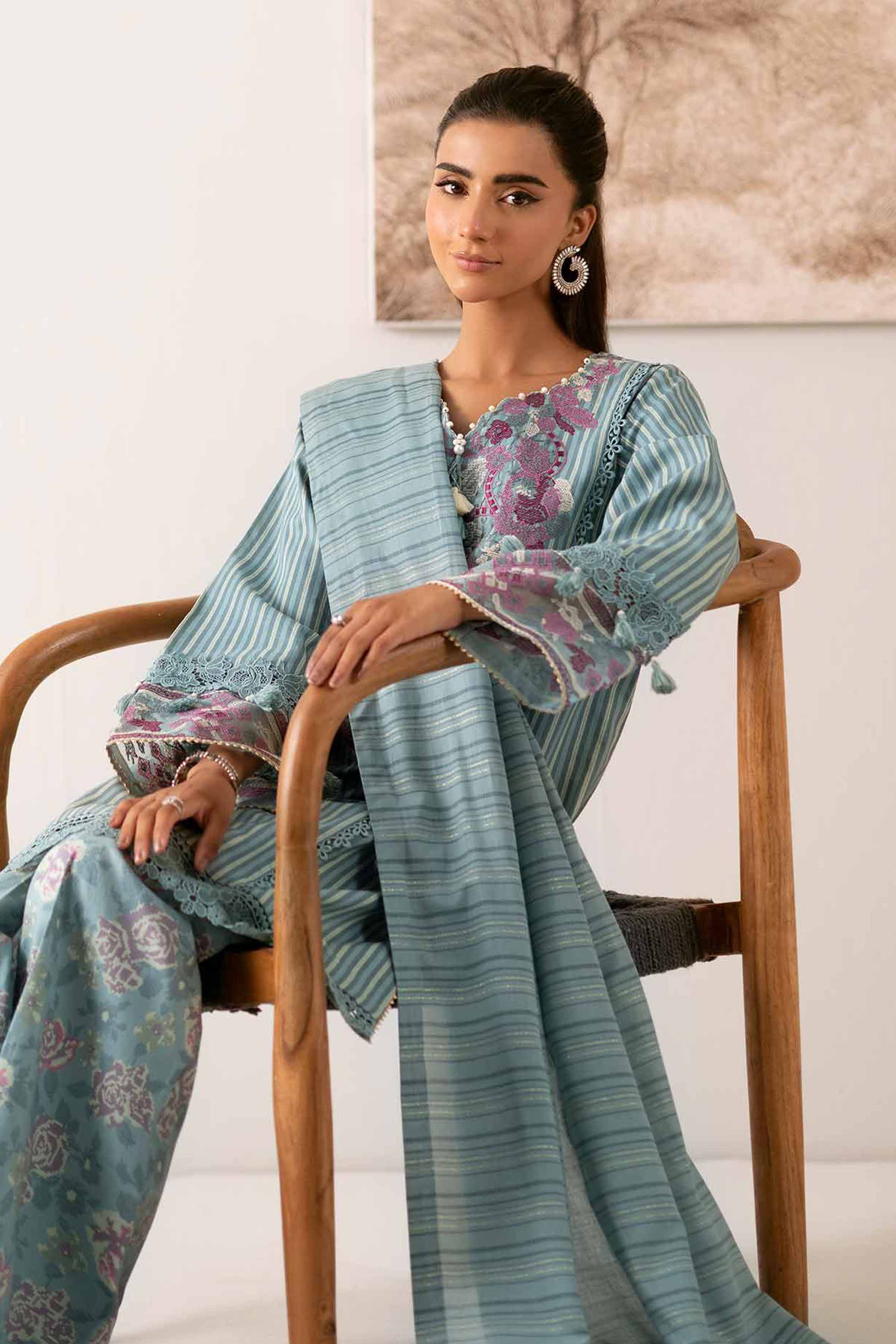 Nishat Linen 3 Piece - Printed Embroidered Suit - 42502842 Cozy Edit 2025 - Image 2
