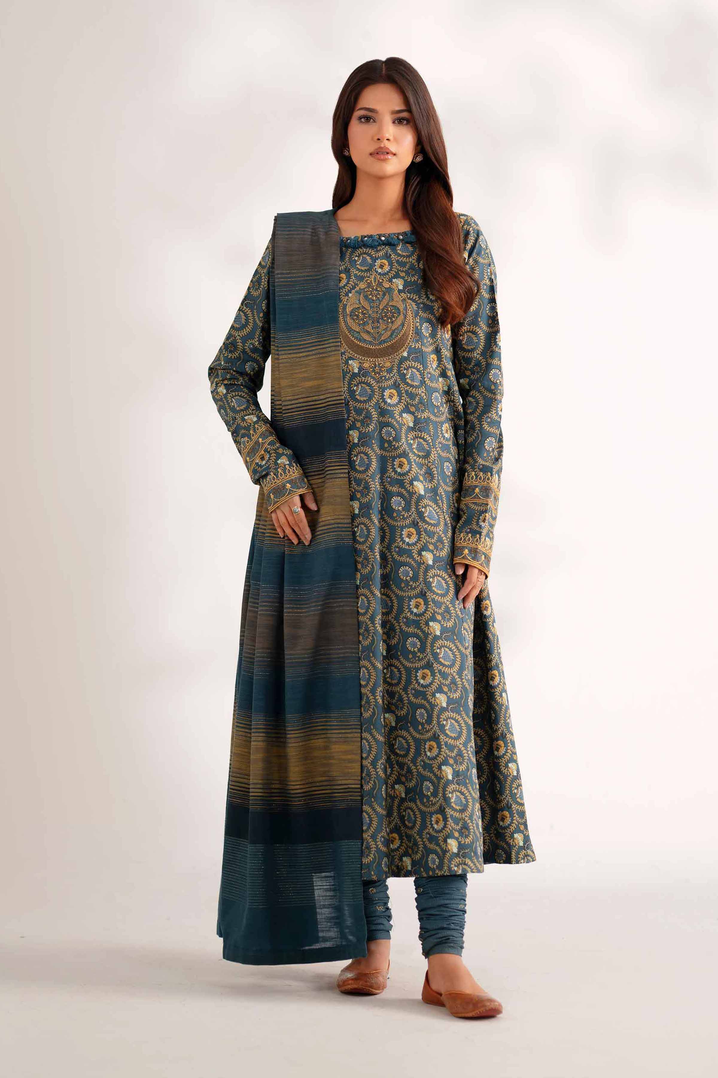 Nishat Linen 3 Piece - Printed Embroidered Suit - 42502843 Cozy Edit 2025