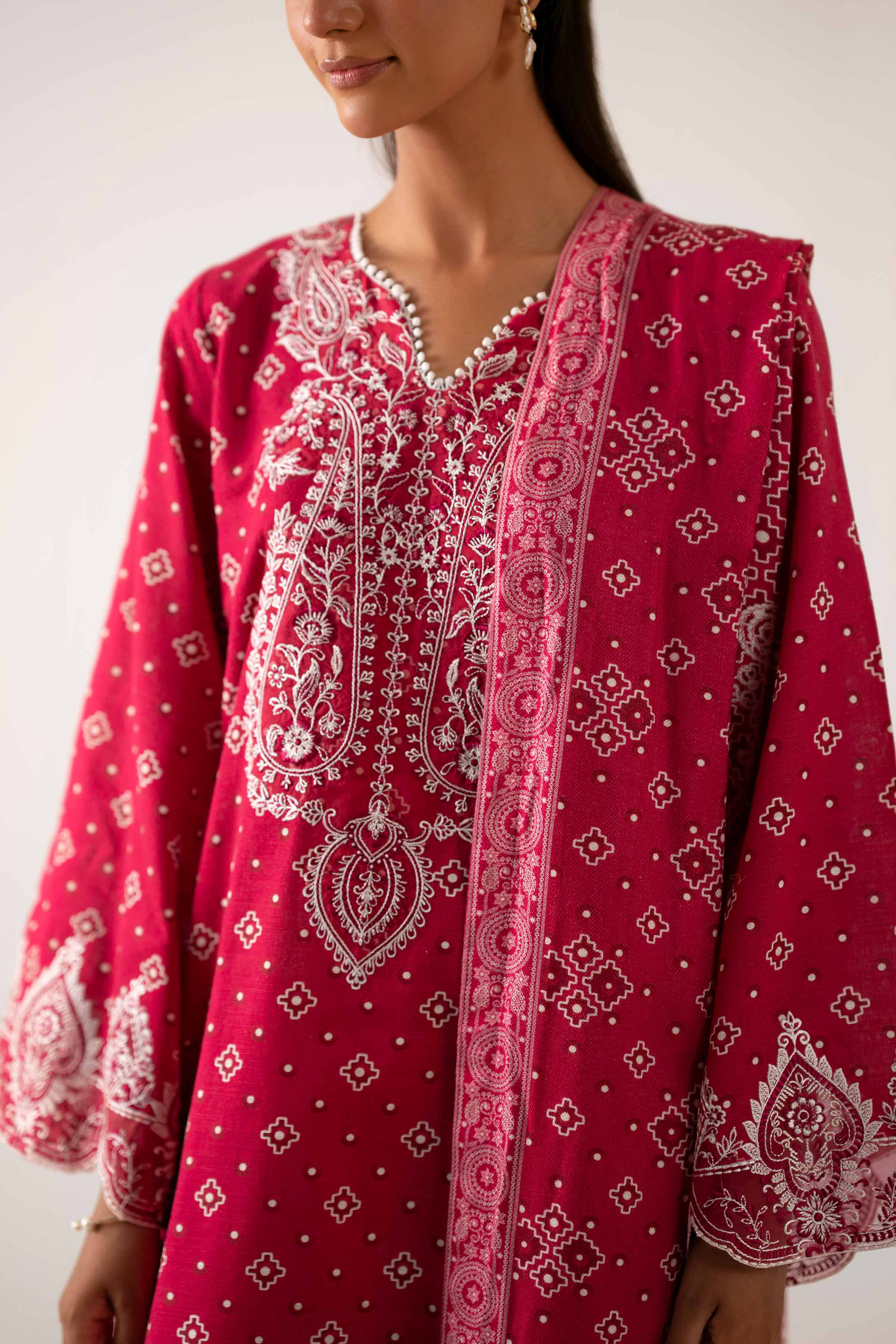 Nishat Linen 3 Piece - Printed Embroidered Suit - 42502873 Cozy Edit 2025 - Image 2