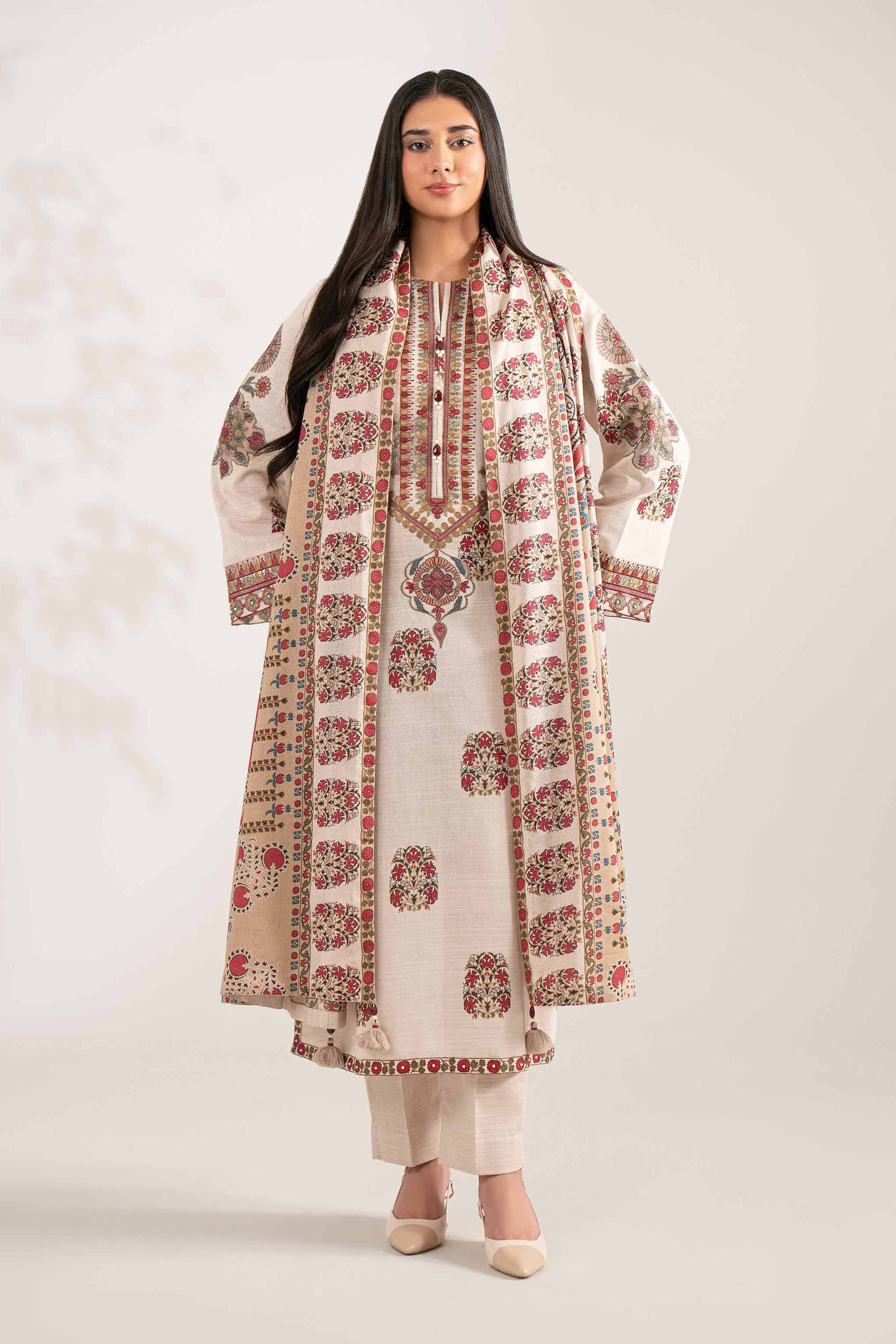 Nishat Linen 3 Piece - Printed Embroidered Suit - 42502934 Cozy Edit 2025