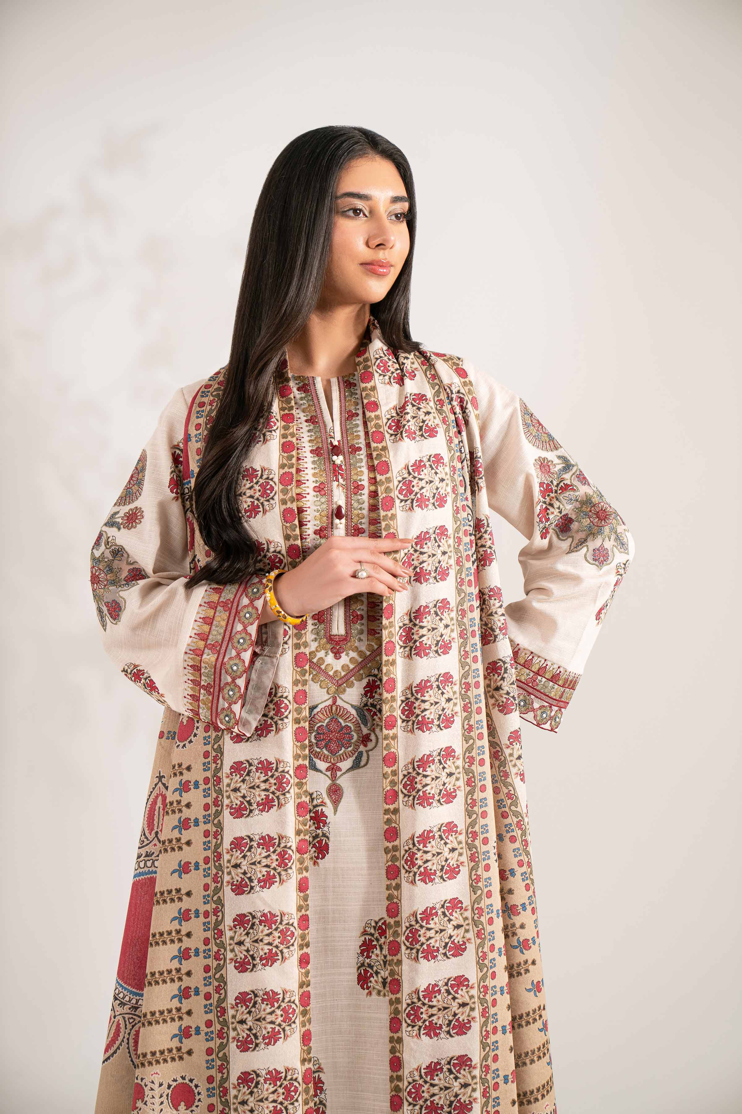 Nishat Linen 3 Piece - Printed Embroidered Suit - 42502934 Cozy Edit 2025 - Image 2