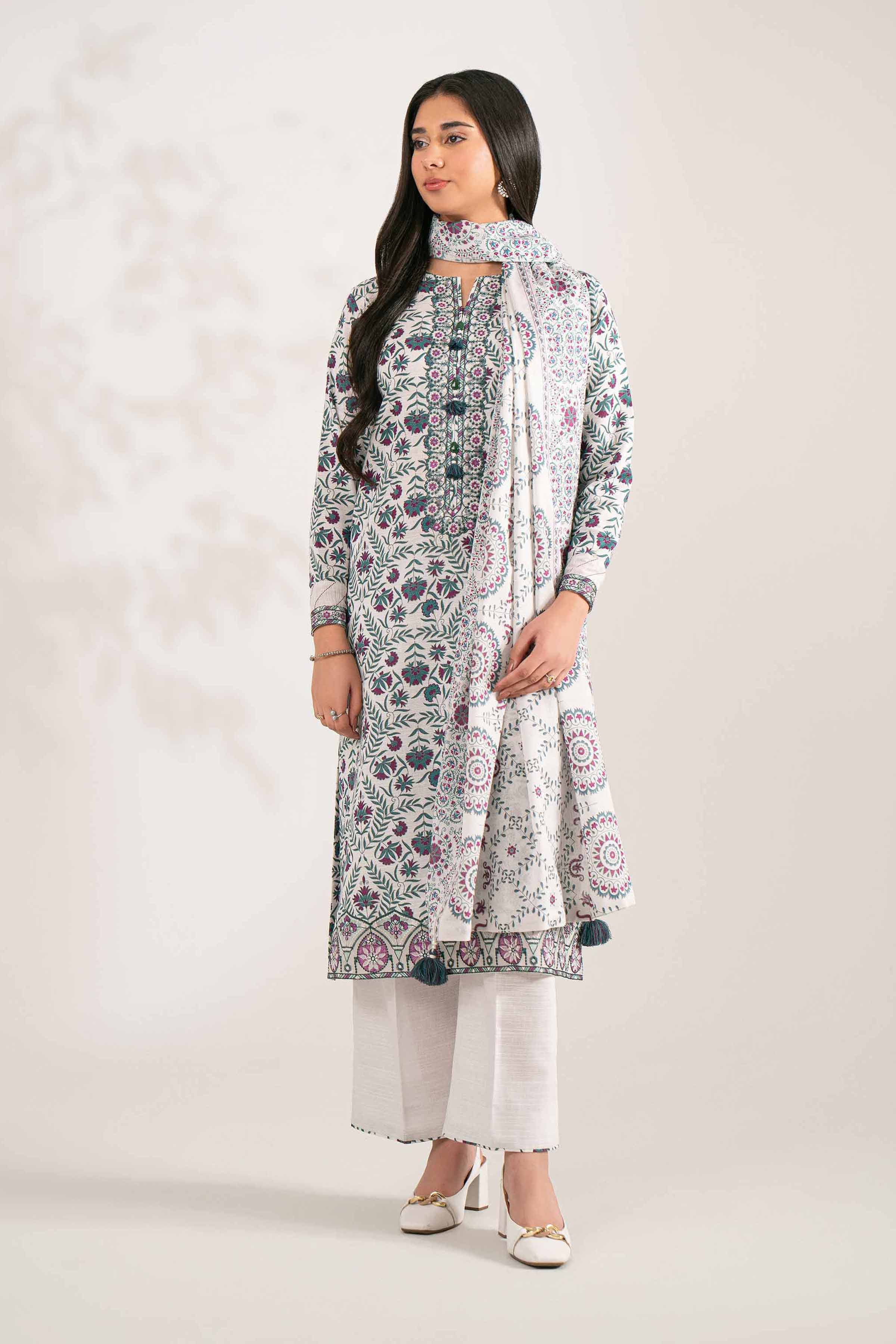 Nishat Linen 3 Piece - Printed Embroidered Suit - 42502935 Cozy Edit 2025