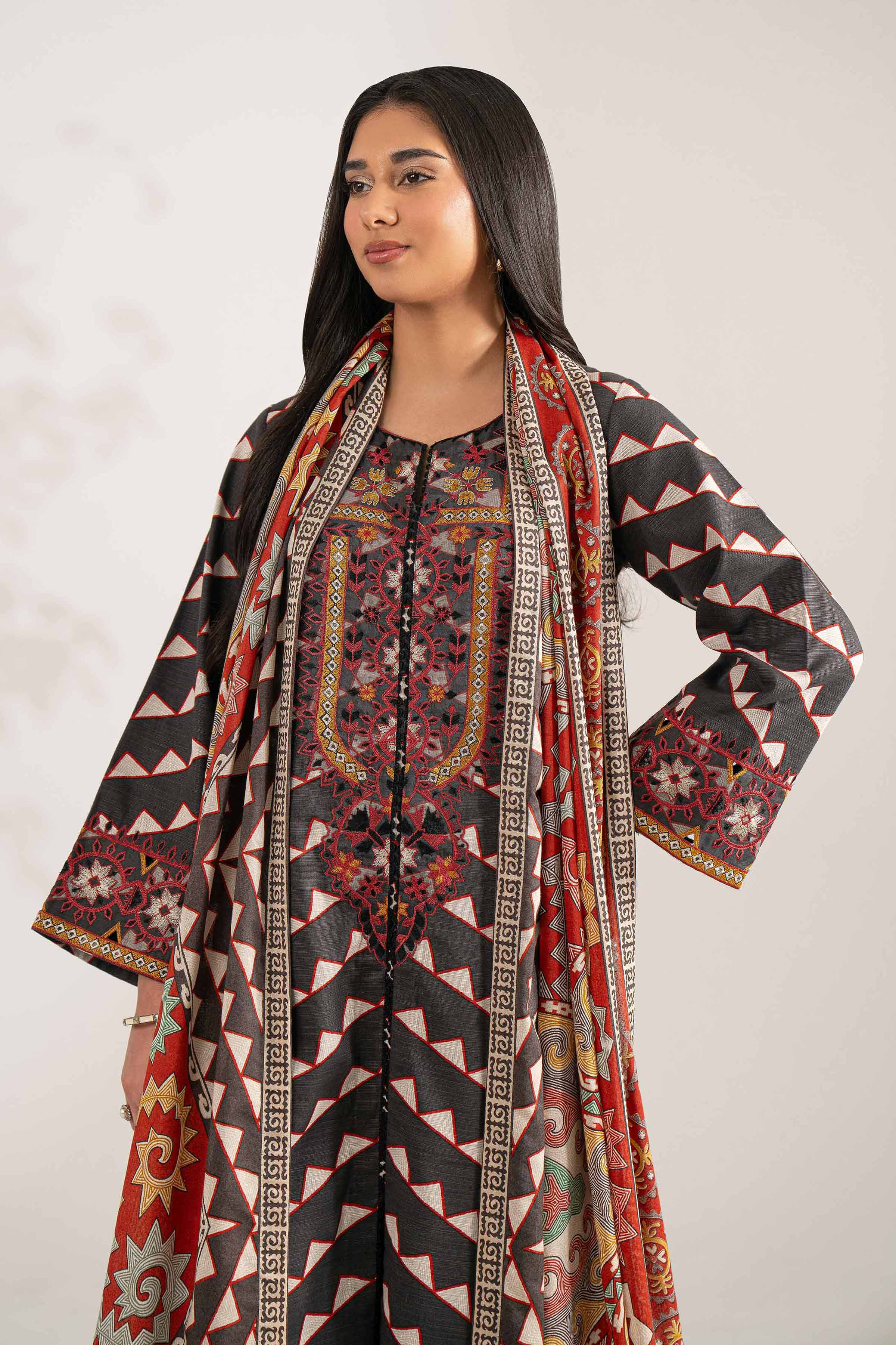 Nishat Linen 3 Piece - Printed Embroidered Suit - 42502942 Cozy Edit 2025