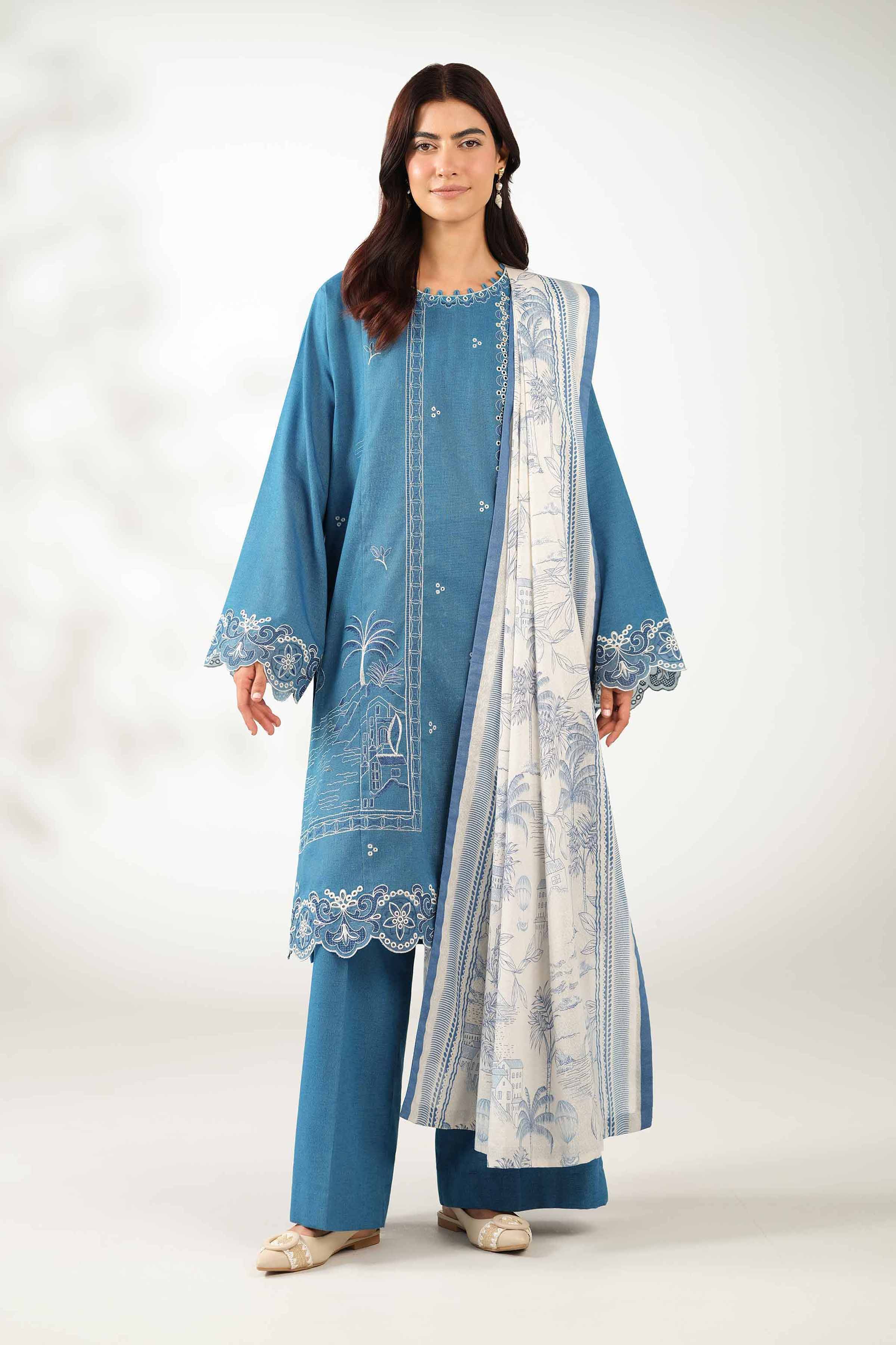 Nishat Linen 3 Piece - Printed Embroidered Suit - 42502959 Cozy Edit 2025