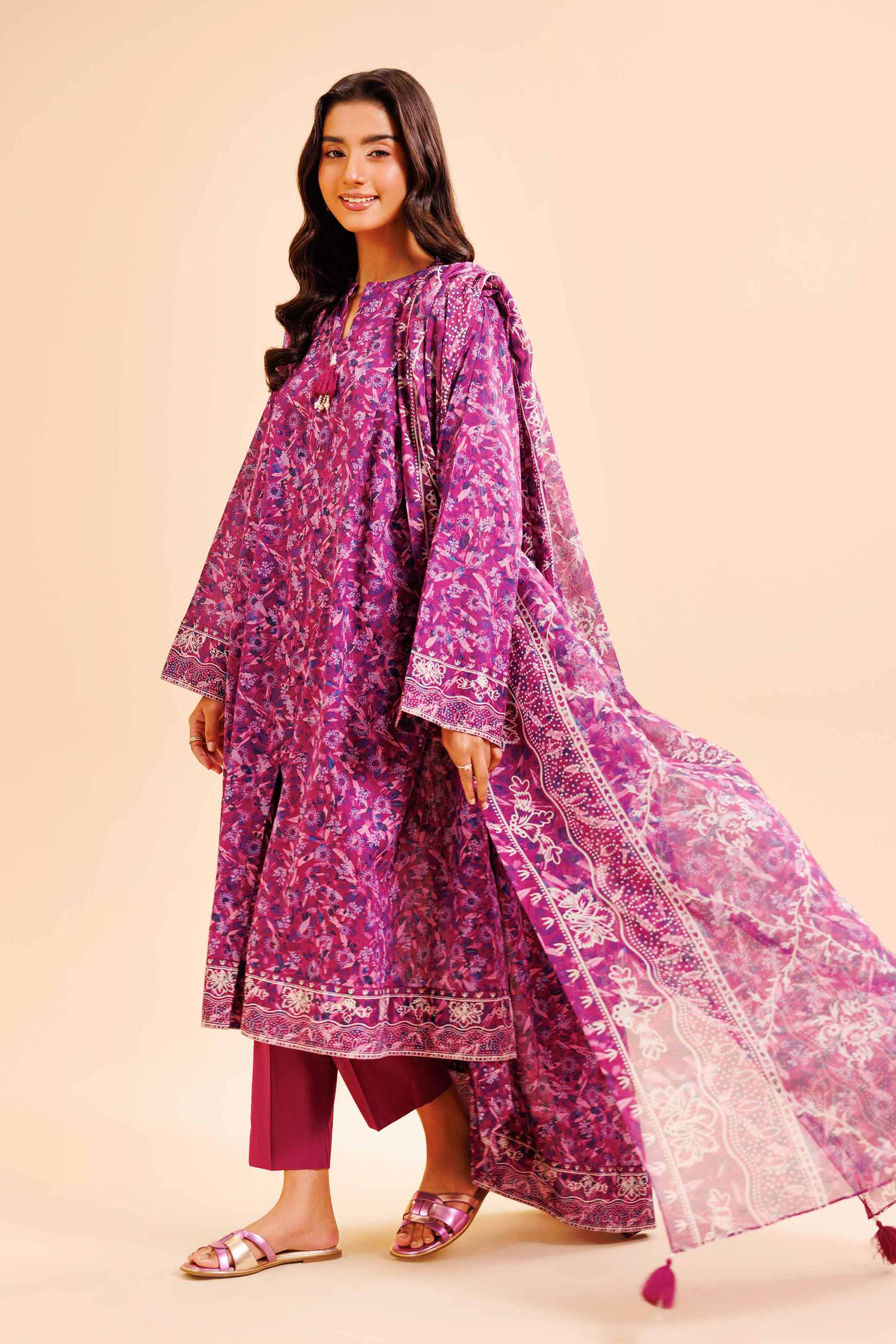 Nishat Linen 3 Piece - Printed Loose Fabric - 42503027 Freedom To Buy 2025