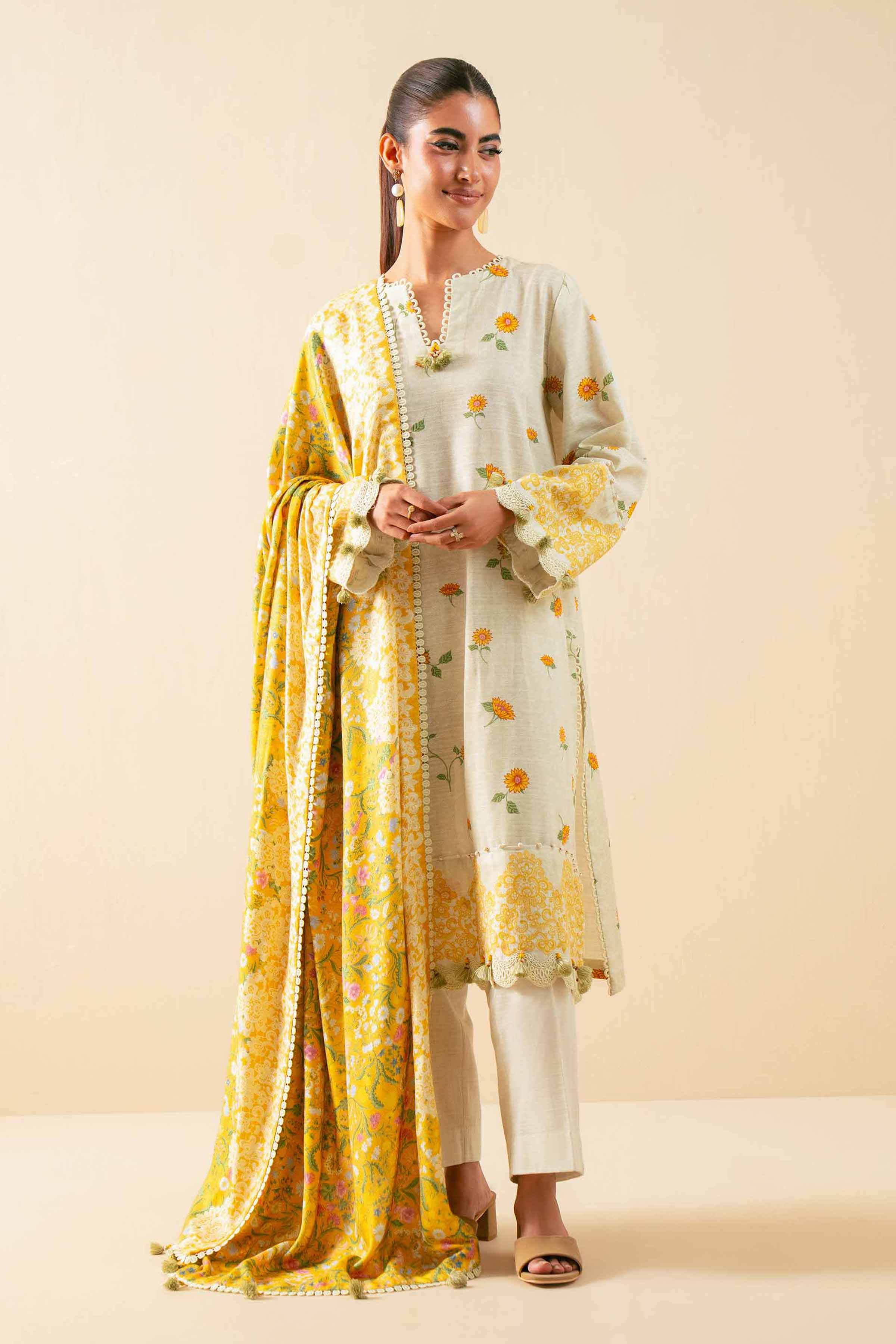Nishat Linen 3 Piece - Printed Suit - 42503542 Cozy Edit 2025