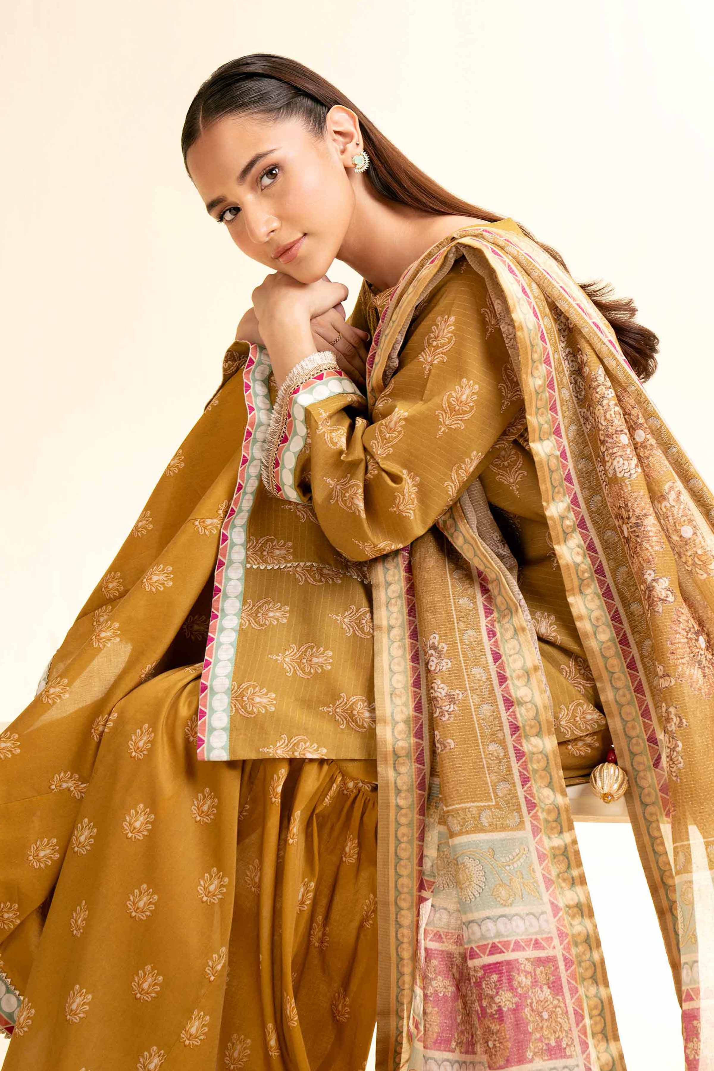 Nishat Linen 3 Piece - Printed With Gotta Laces Suit - 42501447 Digital Printed Lawn Eid Edition 2025 - Image 2