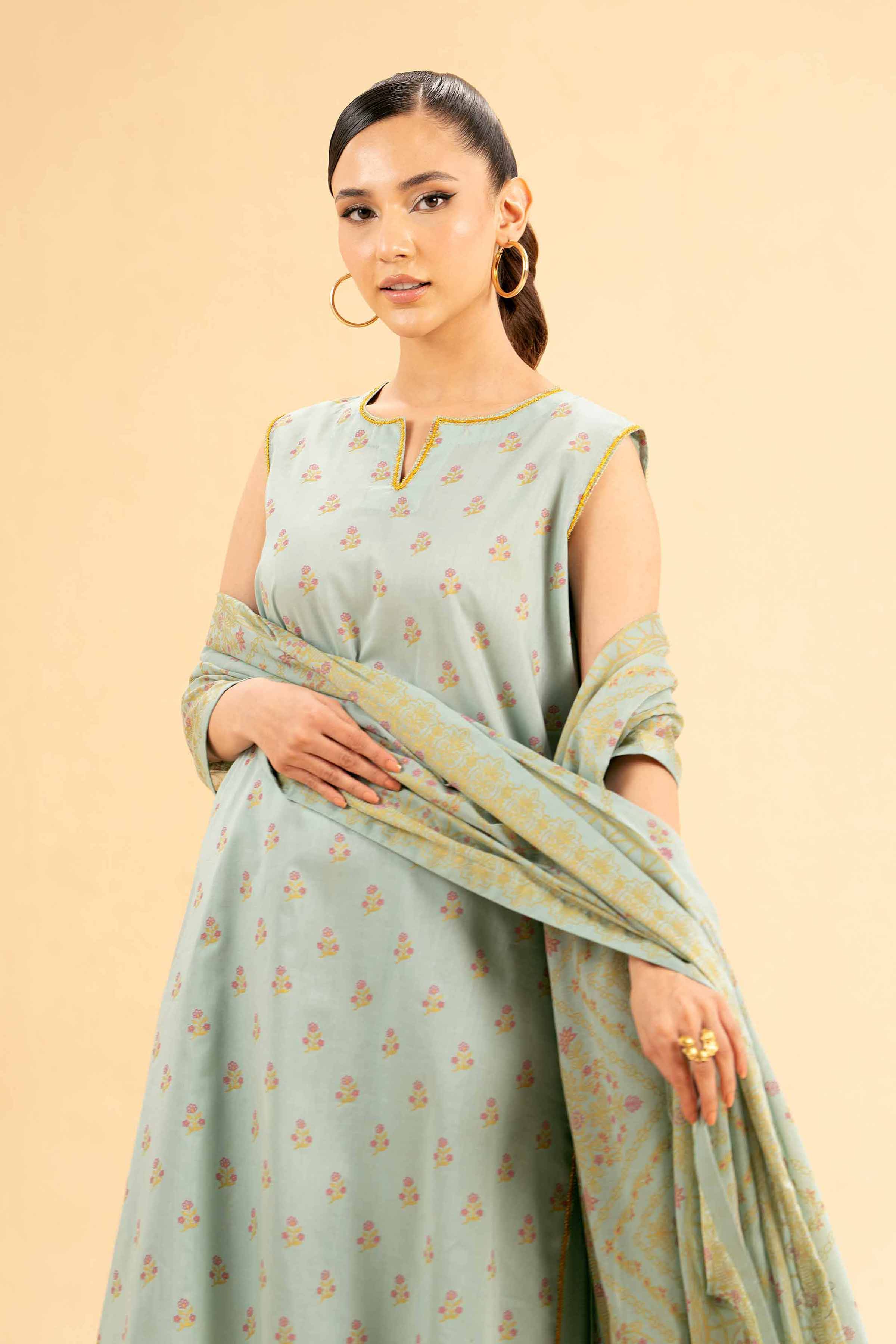 Nishat Linen 3 Piece - Silver Paste Printed Loose Fabric - 42503098 Freedom To Buy 2025