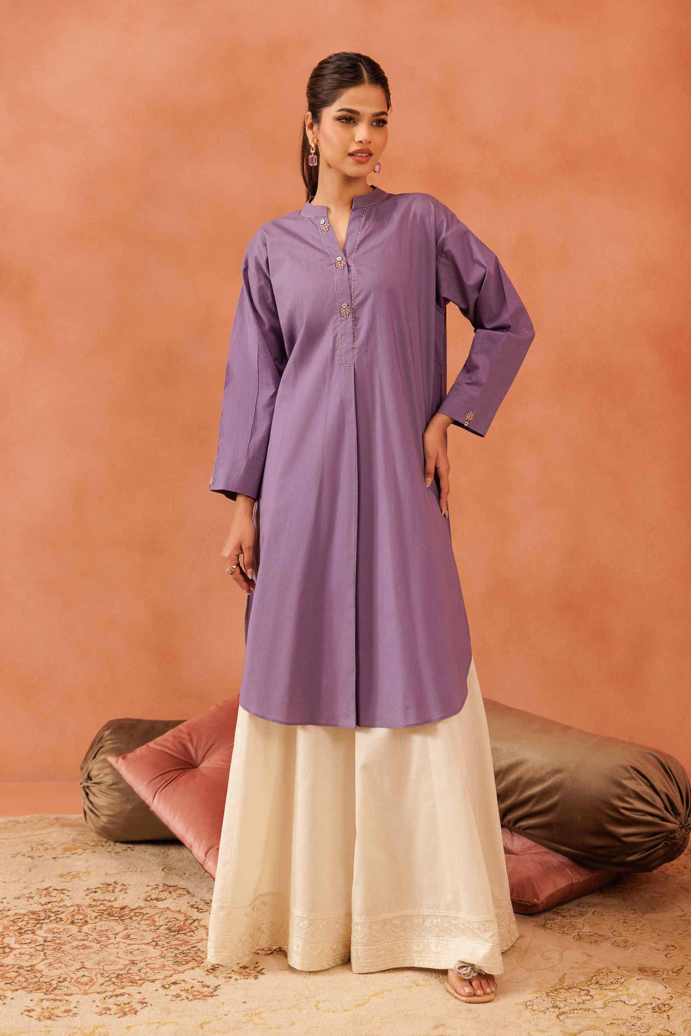 Nishat Linen Basic Shirt - KFE25-158 Eid Pret 2025
