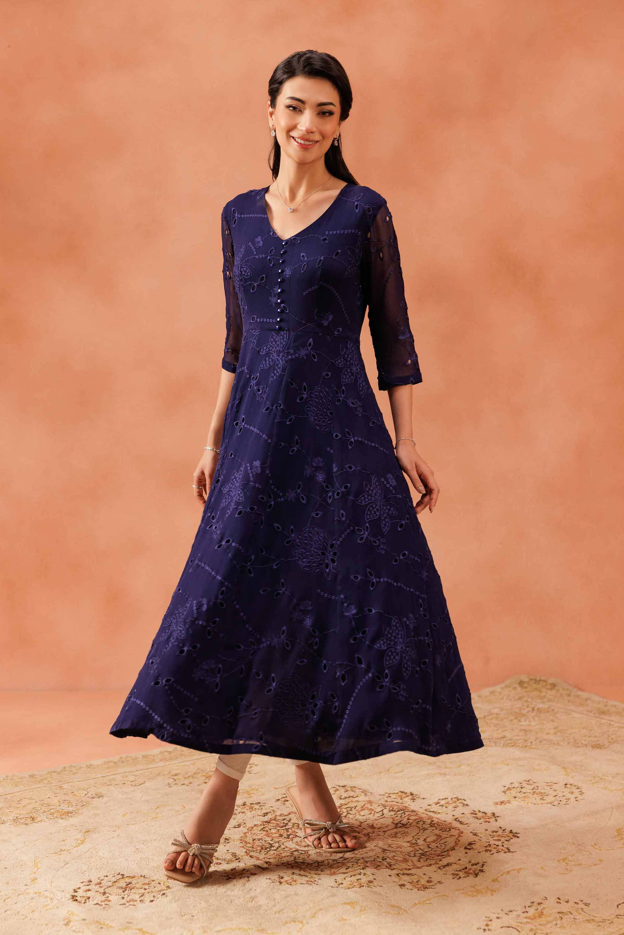 Nishat Linen Embroidered Dress - KFE25-35 Eid Pret 2025