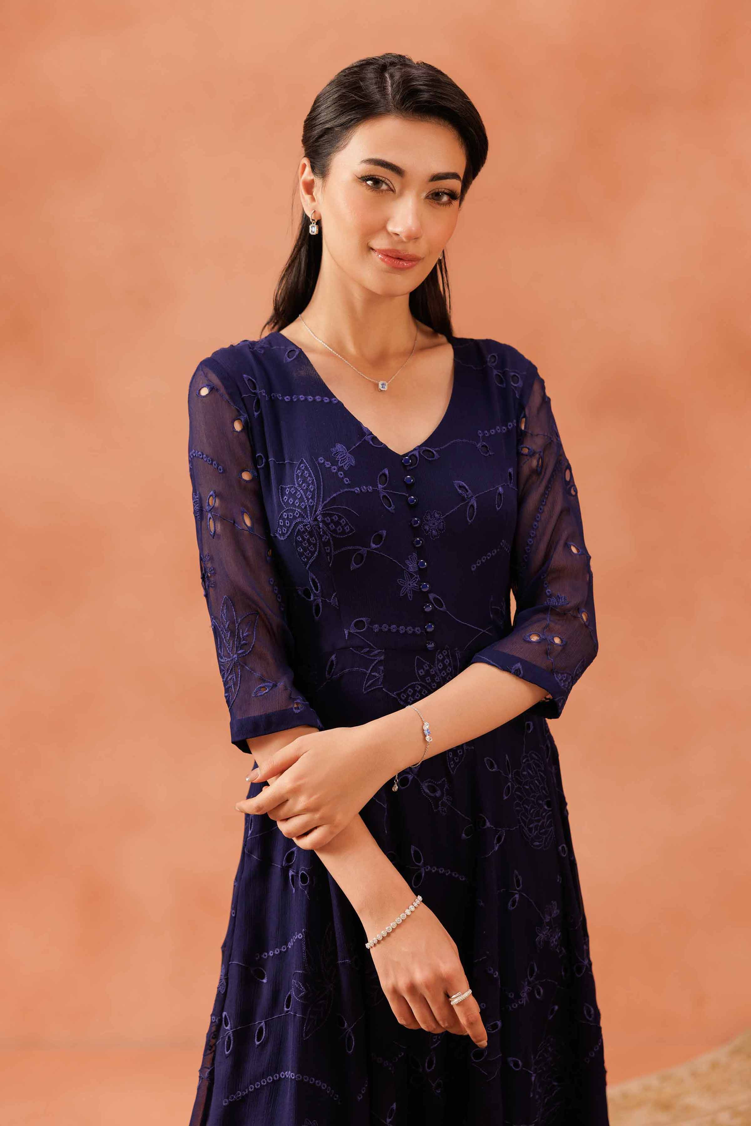 Nishat Linen Embroidered Dress - KFE25-35 Eid Pret 2025 - Image 2