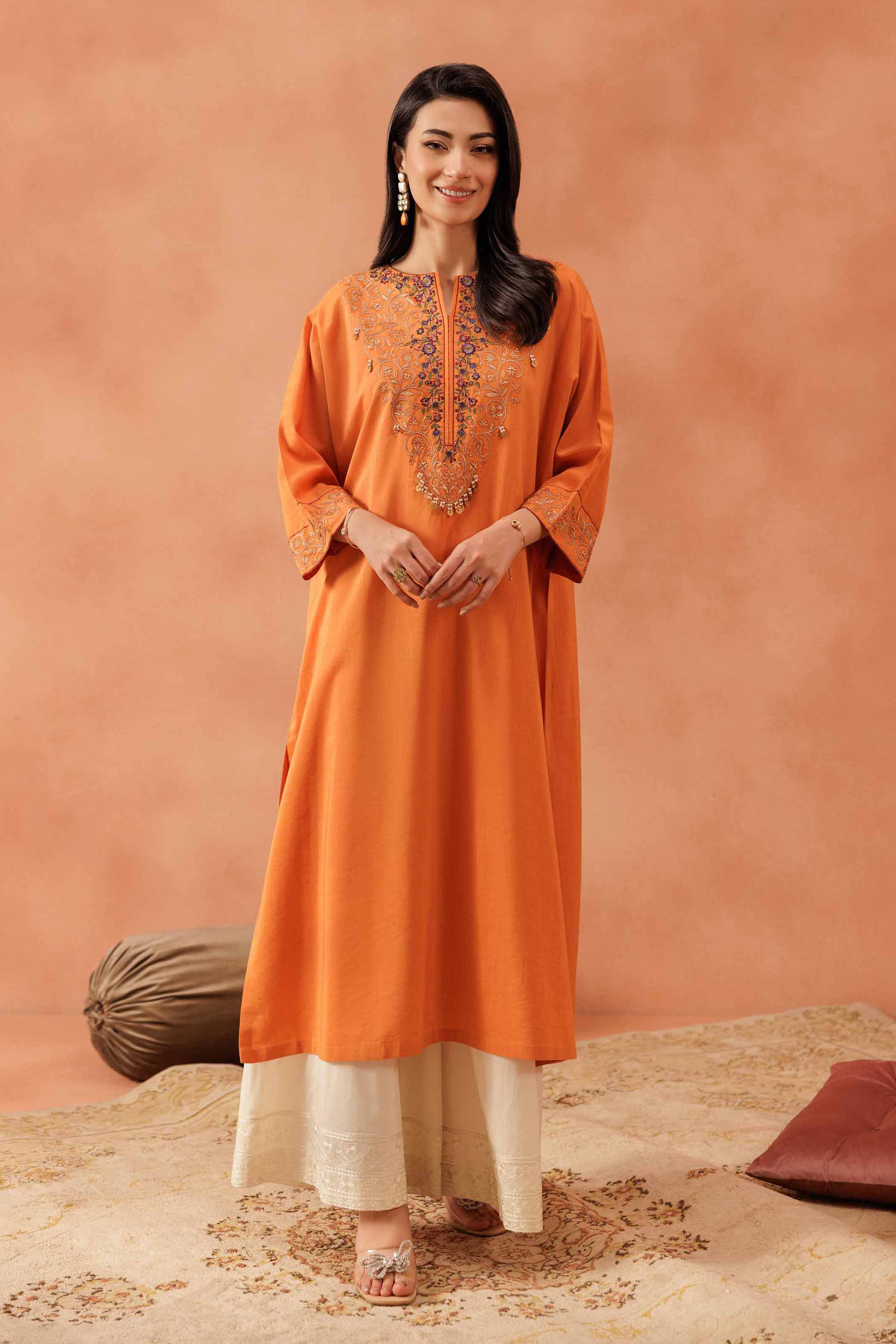 Nishat Linen Embroidered Shirt - KFE25-121 Eid Pret 2025