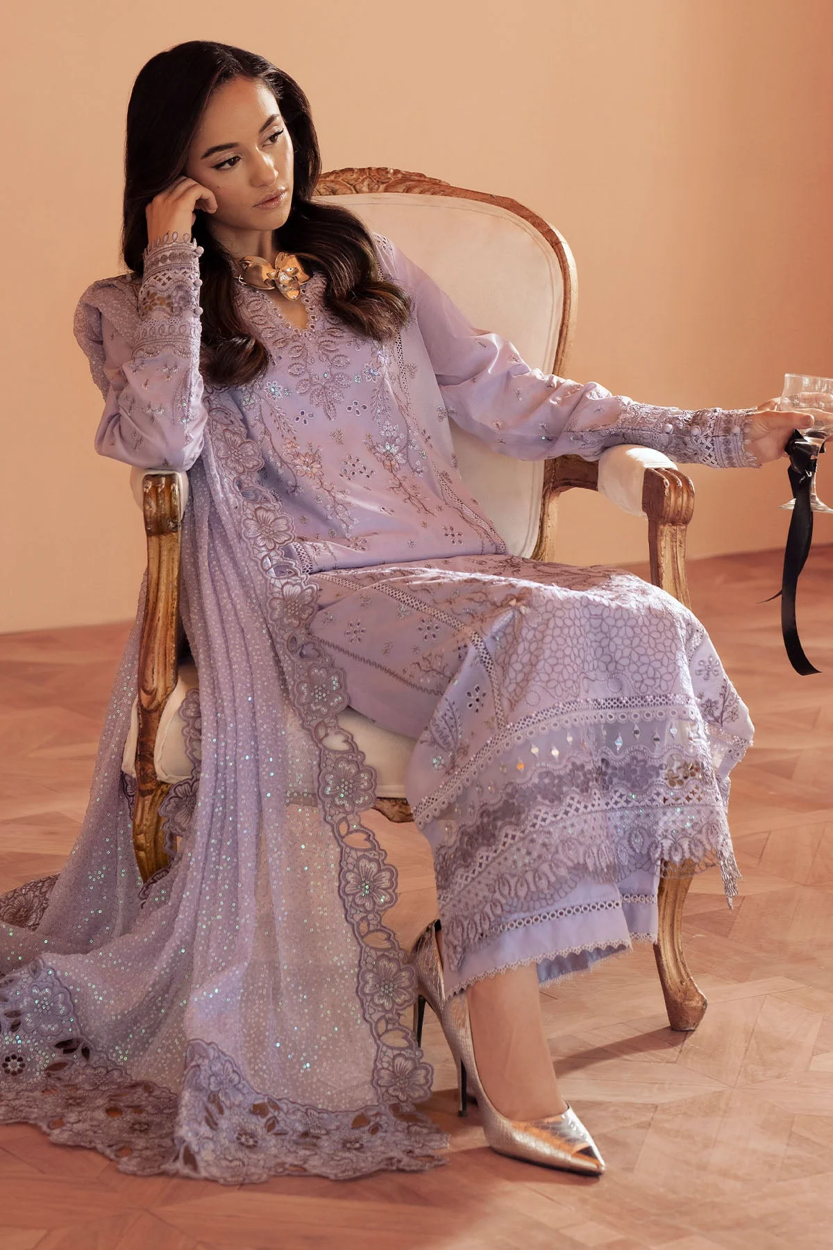 Nureh FE-08 Feya Embroidered Eid Lawn 2025 - Image 2