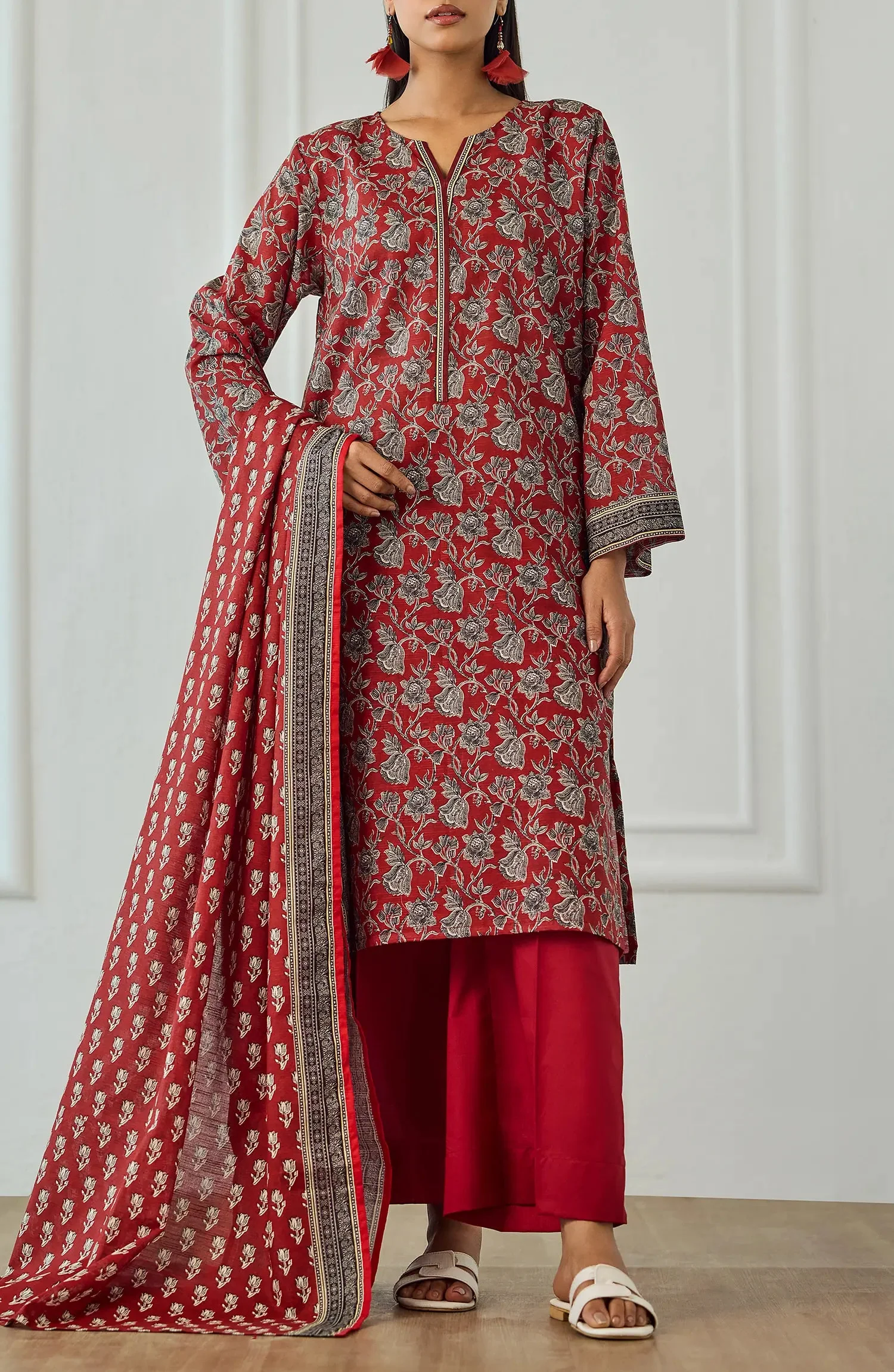 Orient OTL-25-472/U MAROON Winter Dresses 2025