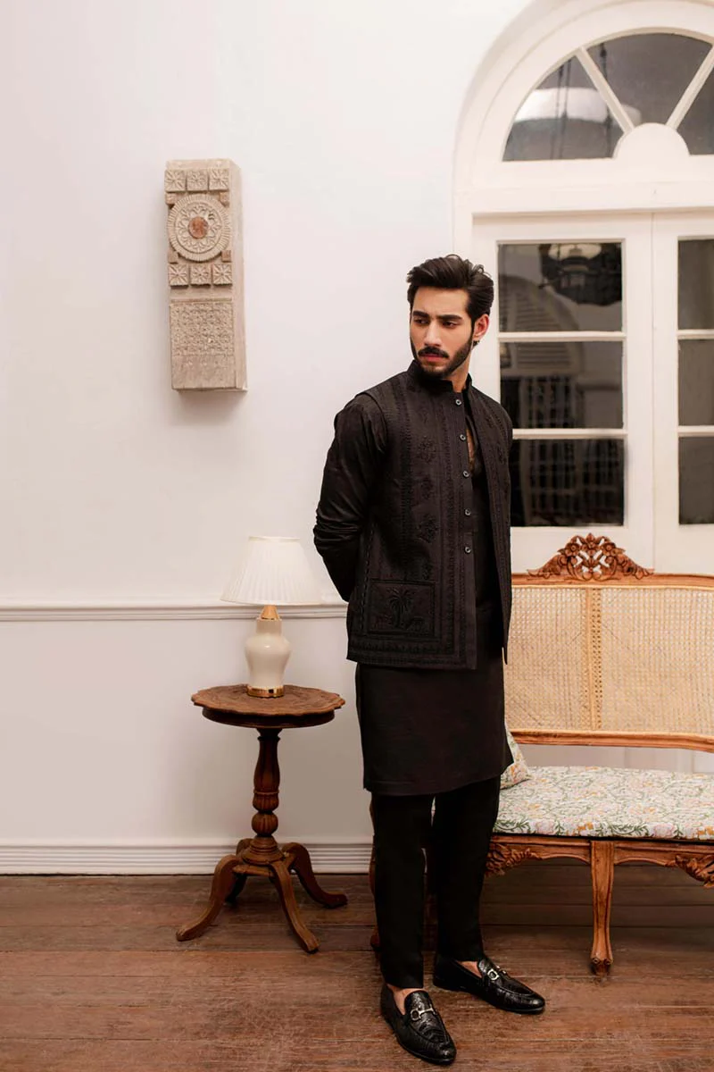 Qalamkar MP-02 Waistcoat Luxury Lawn Eid Edit 2025