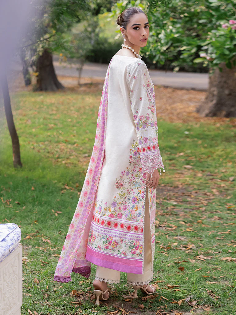 Raj Bari Schiffli Design #  07 Schiffli Printkari Exclusive 2025 - Image 2