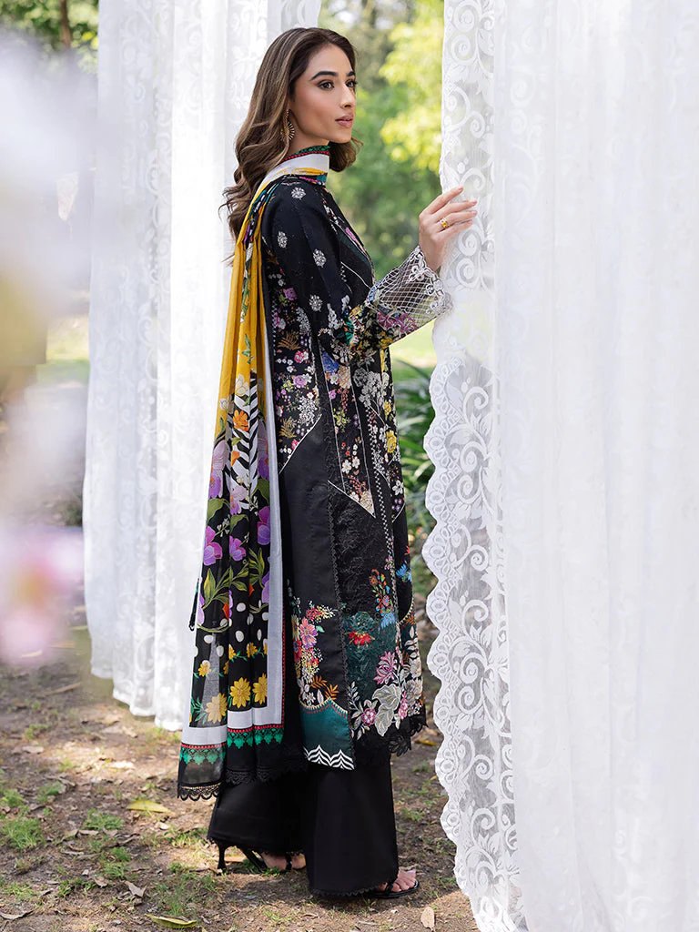 Raj Bari Schiffli Design #  10 Schiffli Printkari Exclusive 2025 - Image 2