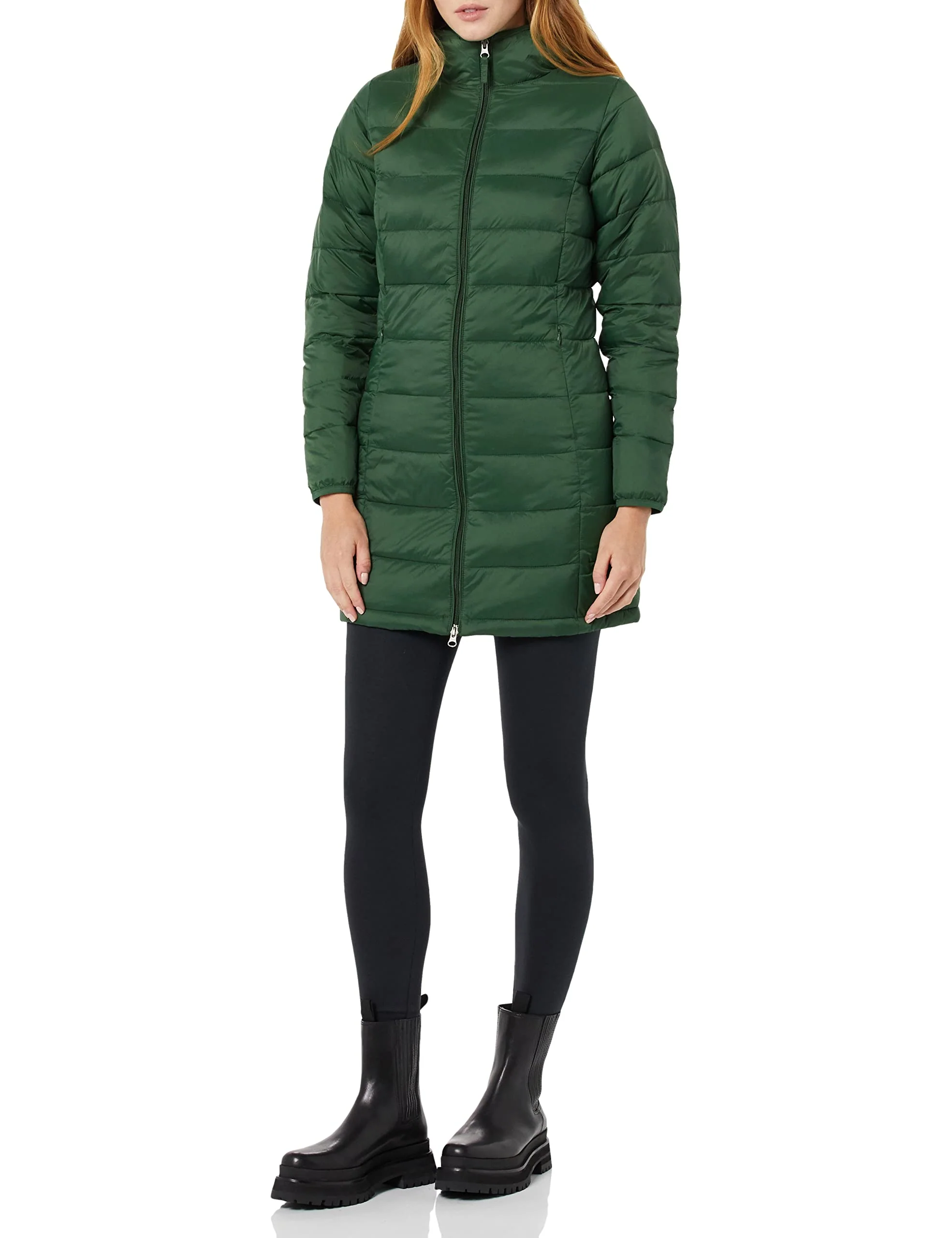 Red Stylish & Practical: Women's Slim Fit Hooded Puffer Jacket - AmEss - Image 3