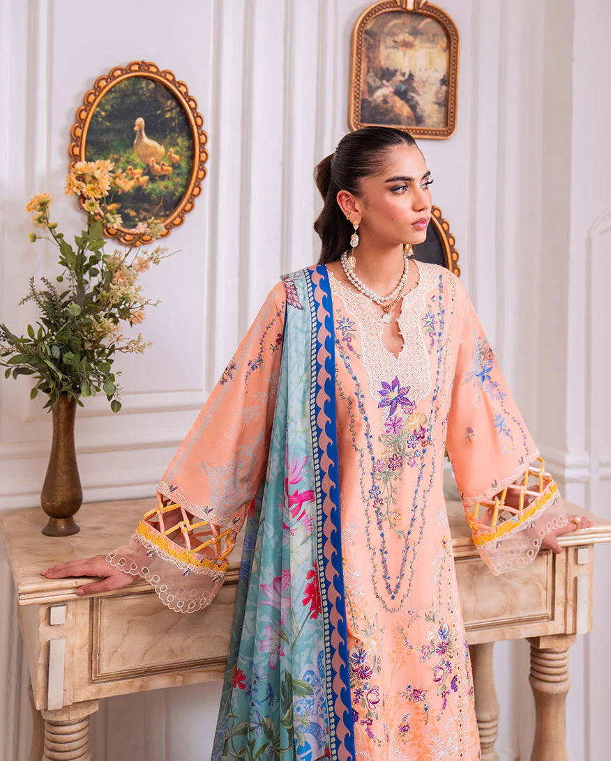 Roheenaz Amal Aezel Embroidered Cambric 2025 - Image 2