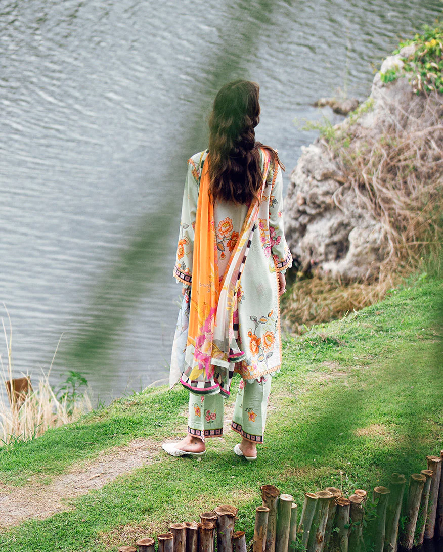 Roheenaz Crimson Whisper Garden Veal Printed Lawn 2025 - Image 2