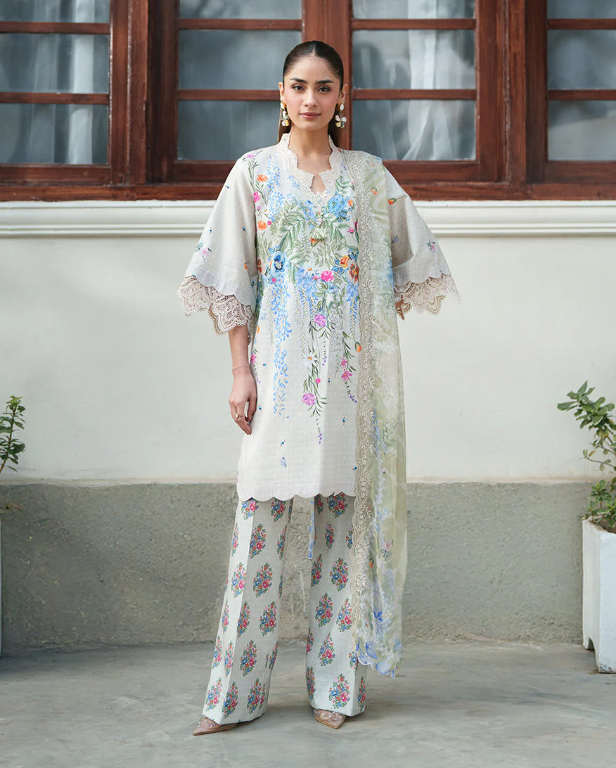 Roheenaz Pale Peony Whispered Florals 2005