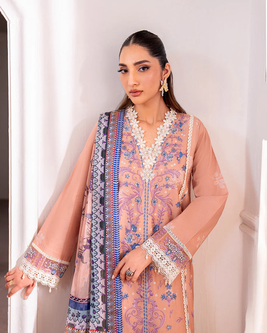 Roheenaz Wareesha Aezel Embroidered Cambric 2025 - Image 2
