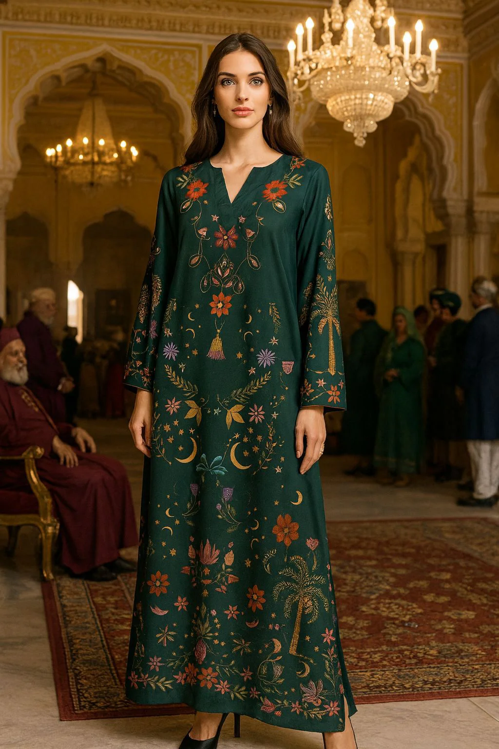 Saadia Asad D-1 Green Noor Kaftans 2025