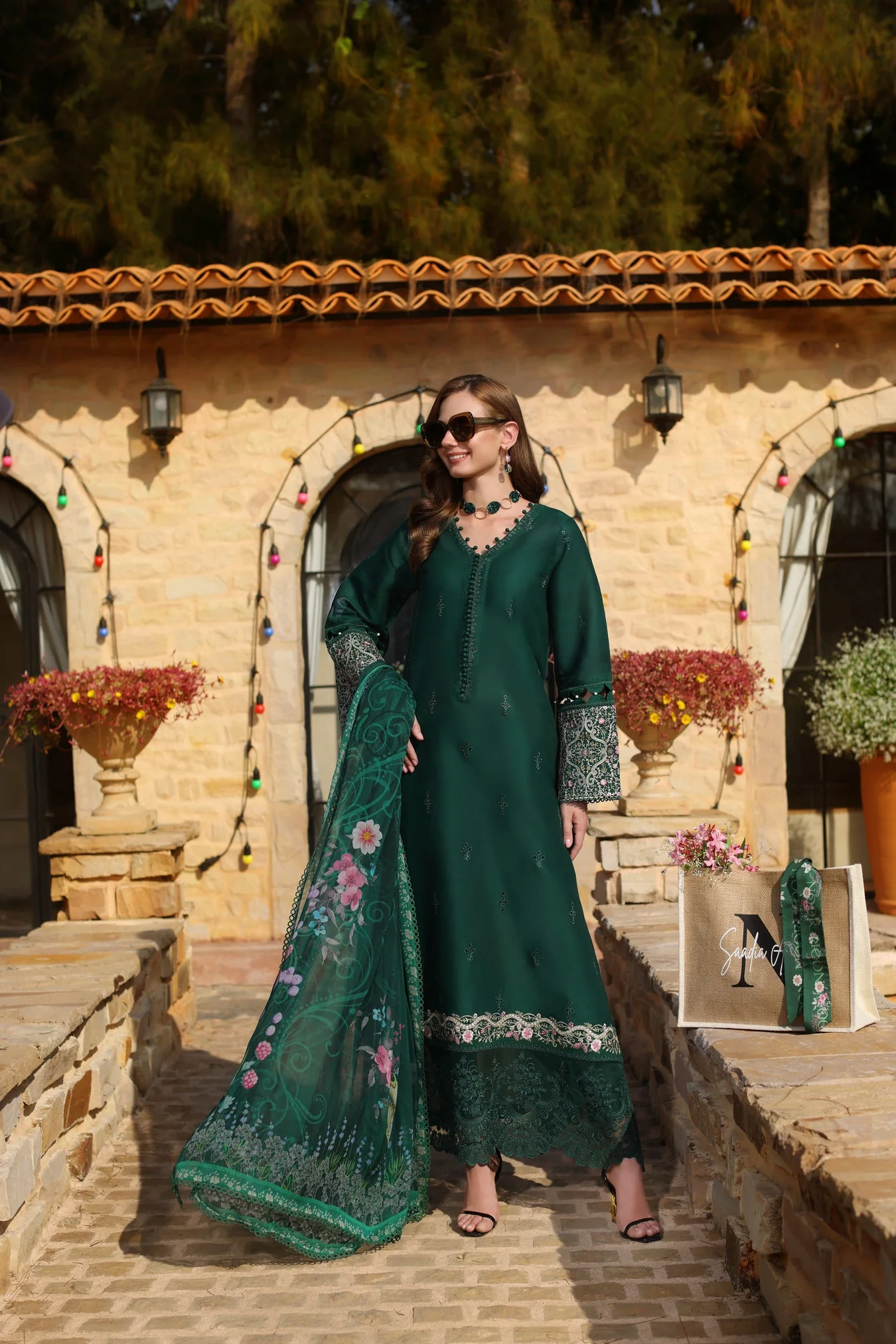 Saadia Asad D1-A Noor Luxe Chikankaari 2025
