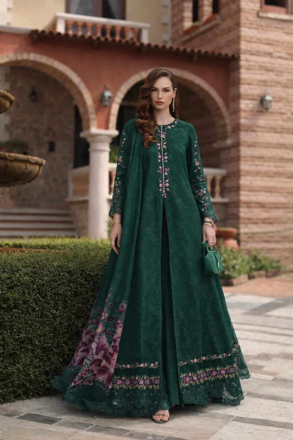 Saadia Asad D1 - A - Sorina Noor Luxury Eid Schiffli Laserkari 2026 - Image 2