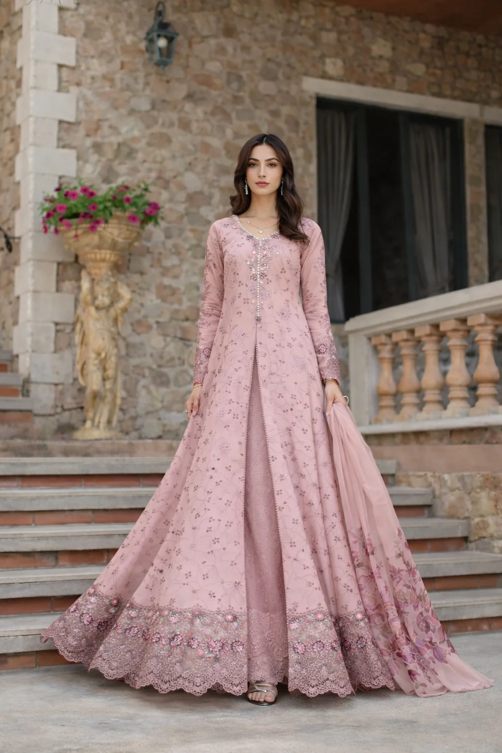 Saadia Asad D1 - B - Sorina Noor Luxury Eid Schiffli Laserkari 2026 - Image 2