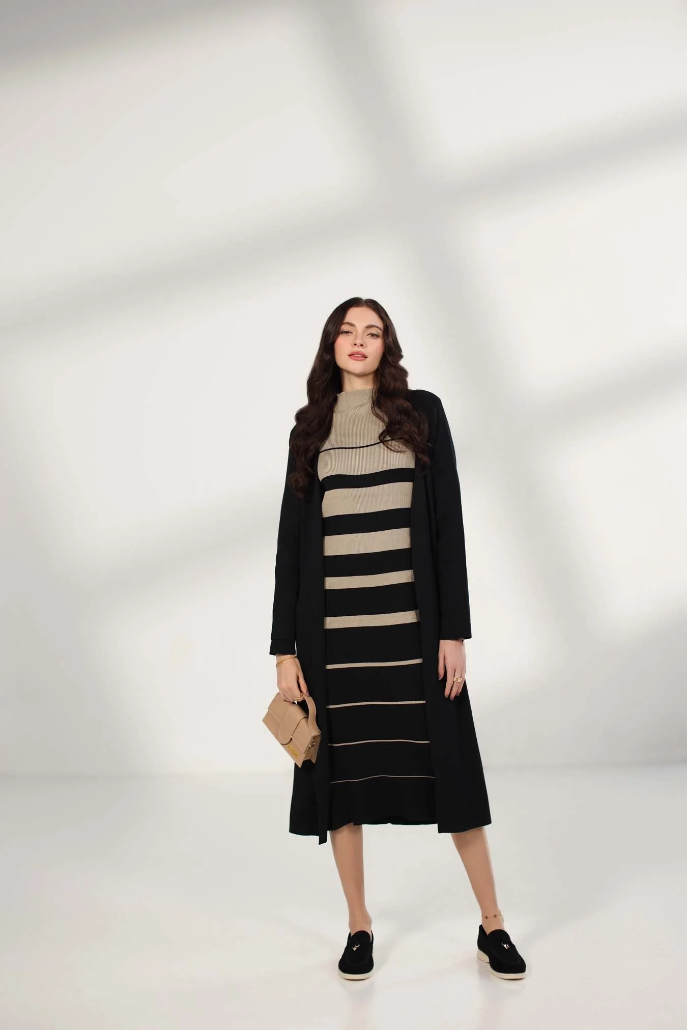 Saadia Asad D1 - Black/Beige Noor Western Drop 2025