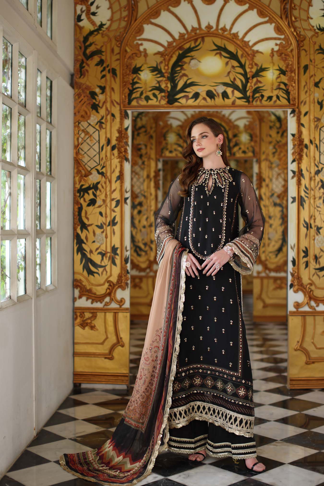 Saadia Asad D1 - Black Noor Festive 2025 - Image 2