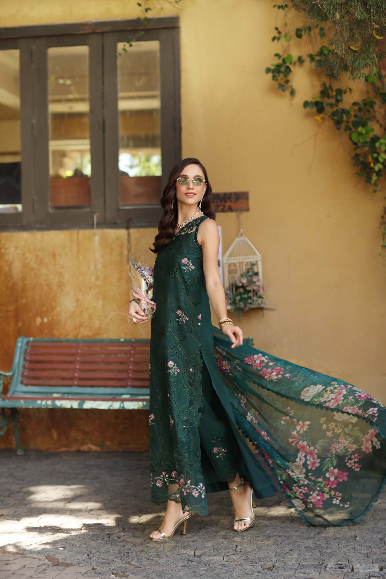 Saadia Asad D11 - Emerald Jewel Noor Luxury Eid Schiffli Laserkari - Vol 2 2026