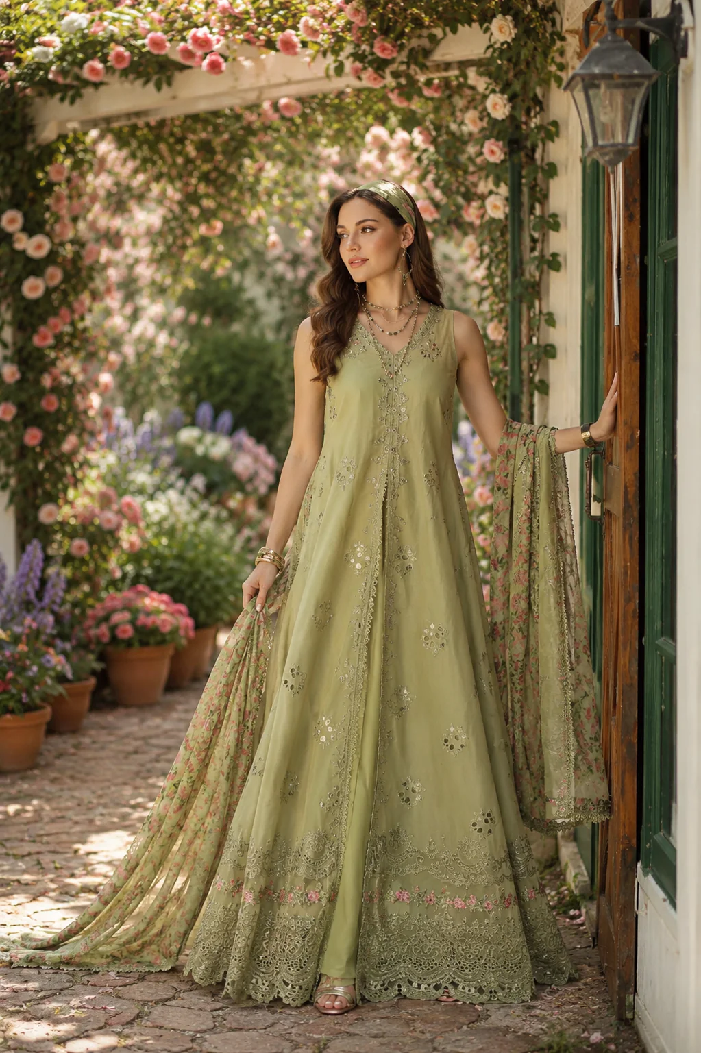 Saadia Asad D12 – Mint Reverie Noor Eid Luxury Printskhas 2026