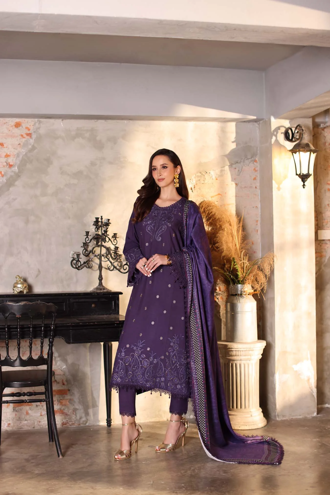 Saadia Asad D2 - A Noor Winter Embroidered Printkhaas 2025 - Image 2