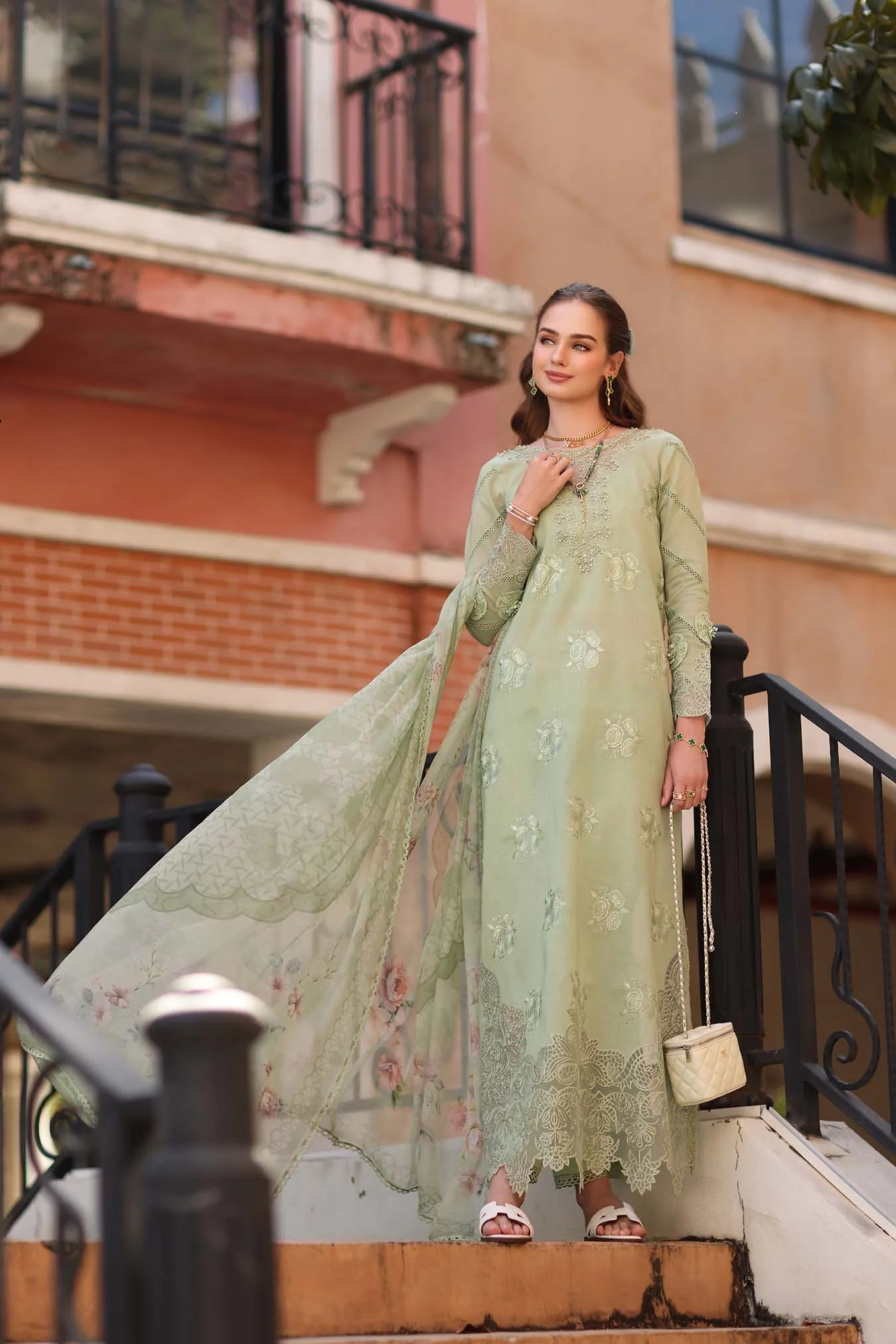 Saadia Asad D2 - A - Opal Mint Noor Eid Luxe Printskhaas 2026 - Image 2