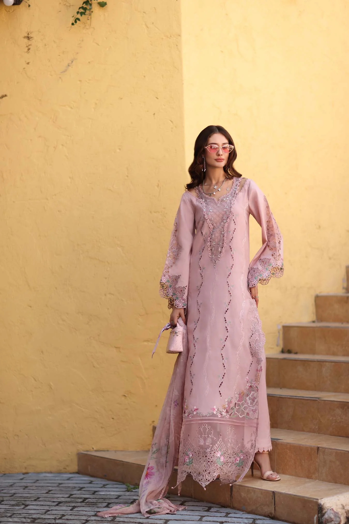 Saadia Asad D2 - A - Pink Noor Luxe Chikankari 2026