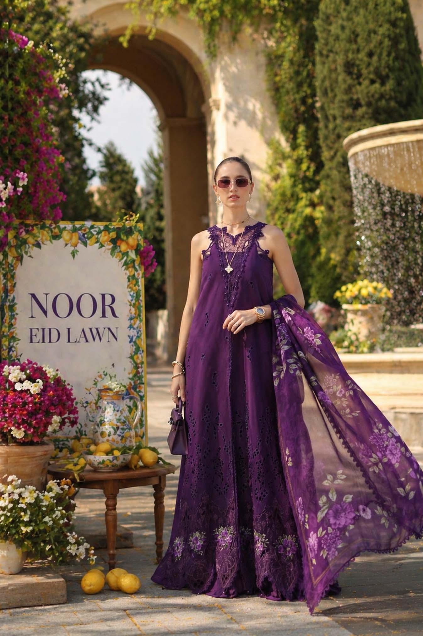 Saadia Asad D2 -Amalfi Amethyst Noor Luxury Eid Schiffli Laserkari - Vol 2 2026