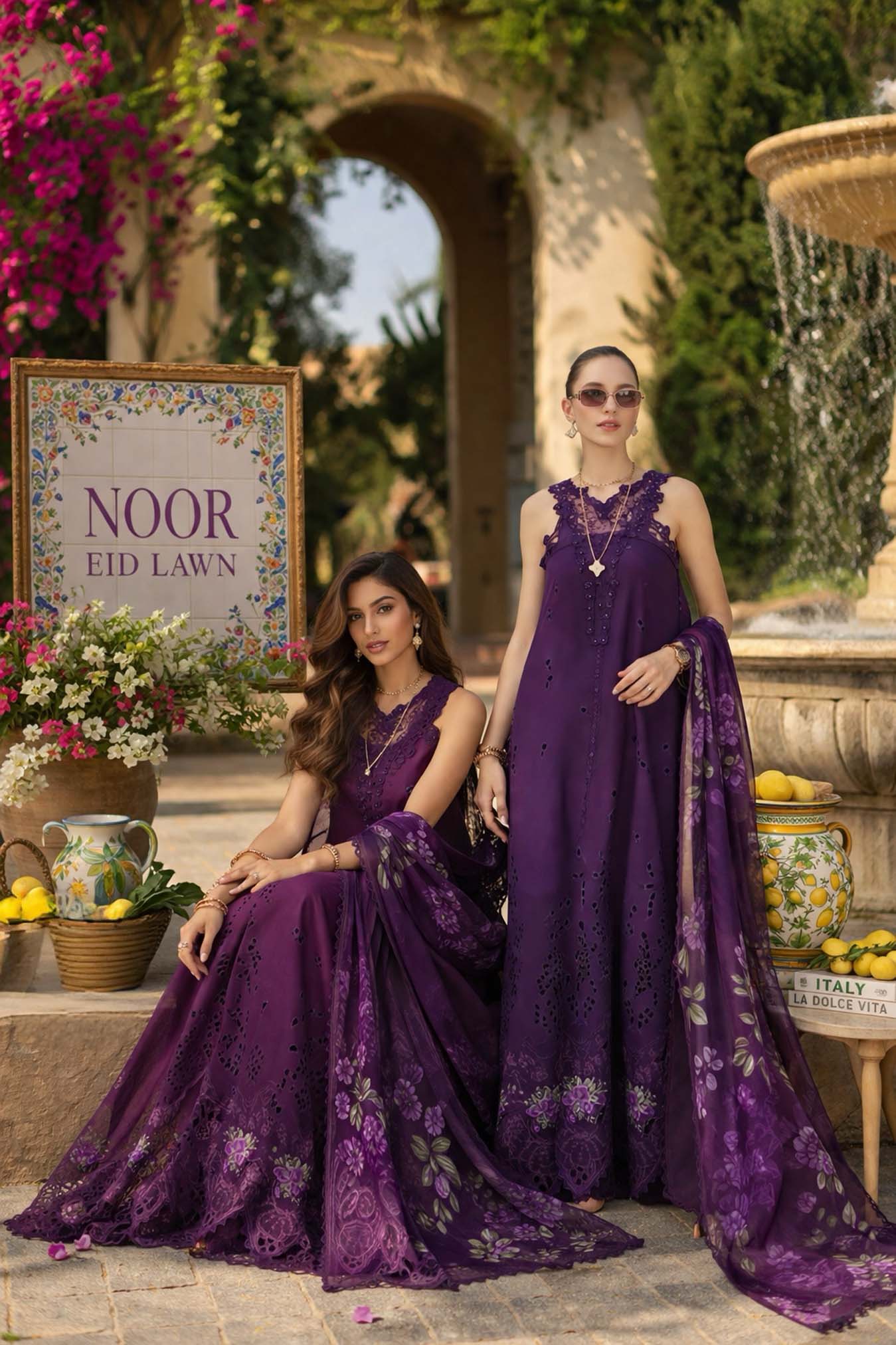 Saadia Asad D2 -Amalfi Amethyst Noor Luxury Eid Schiffli Laserkari - Vol 2 2026 - Image 2