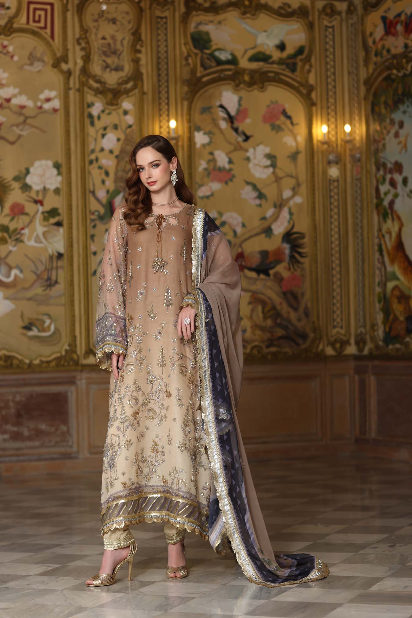 Saadia Asad D2 - Beige Noor Festive 2025