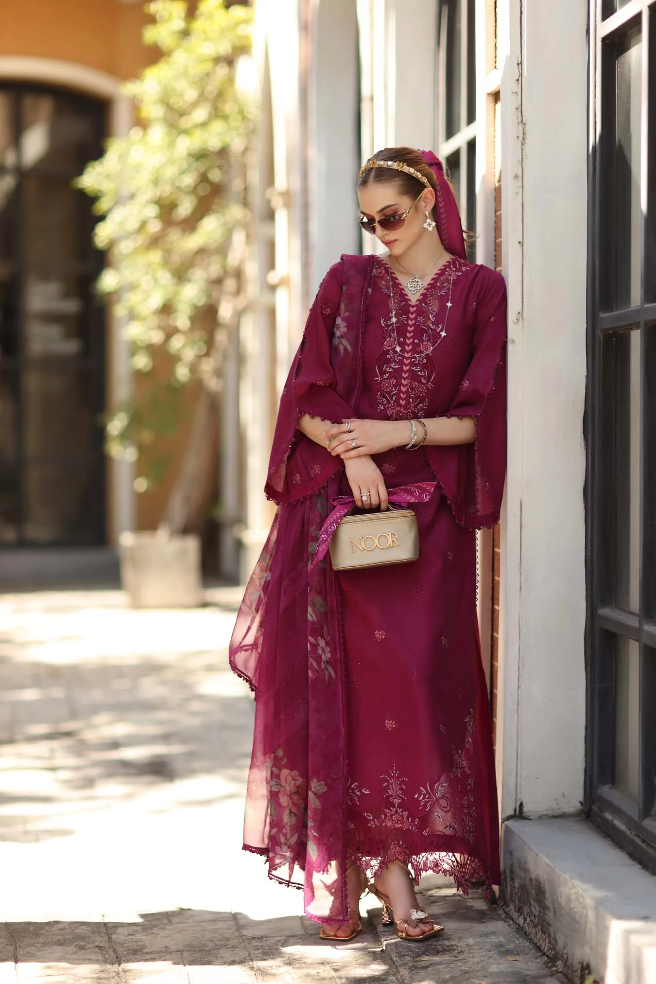 Saadia Asad D3 - A - Fushia Blush Noor Eid Luxe Printskhaas 2026 - Image 2