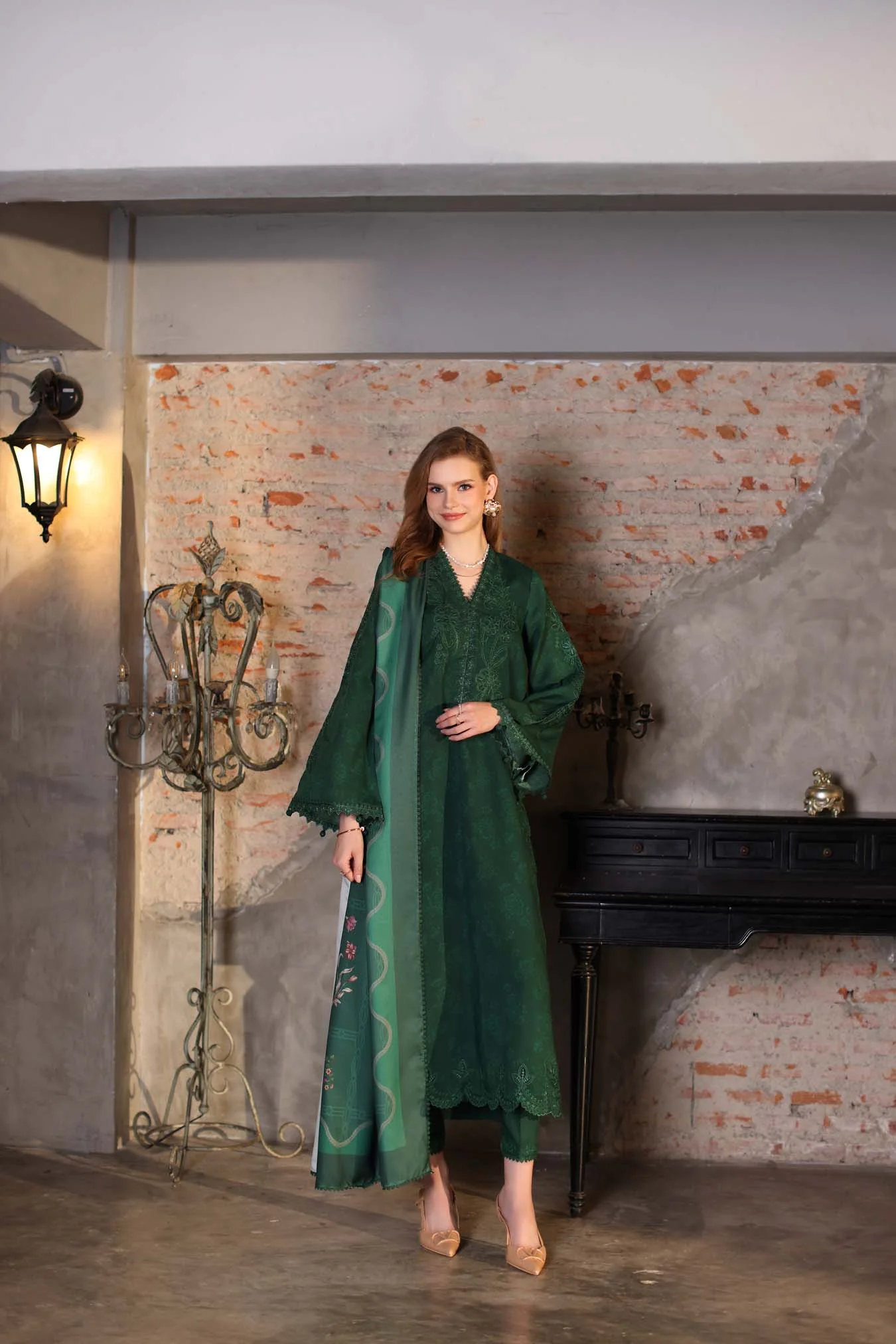 Saadia Asad D3 - A Noor Winter Embroidered Printkhaas 2025
