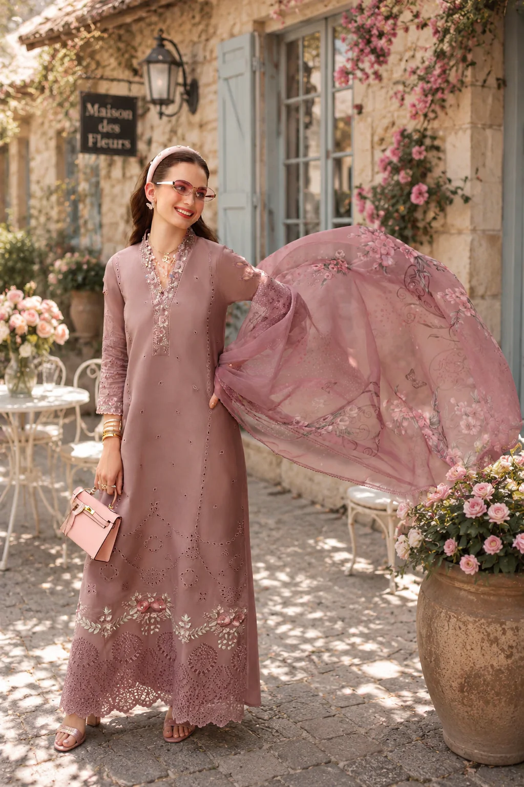 Saadia Asad D3 –  Rose Éclat Noor Eid Luxury Printskhas 2026