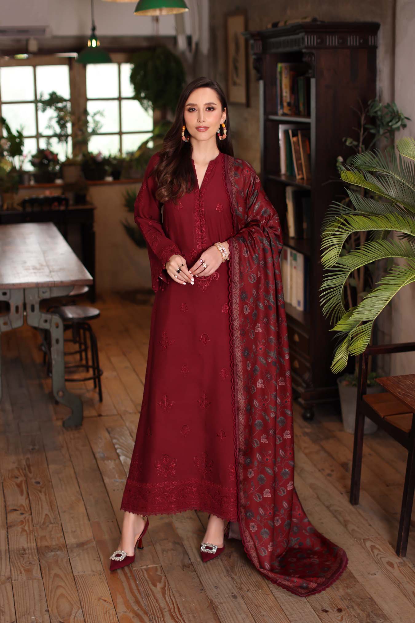 Saadia Asad D4 - A Noor Winter Embroidered Printkhaas 2025