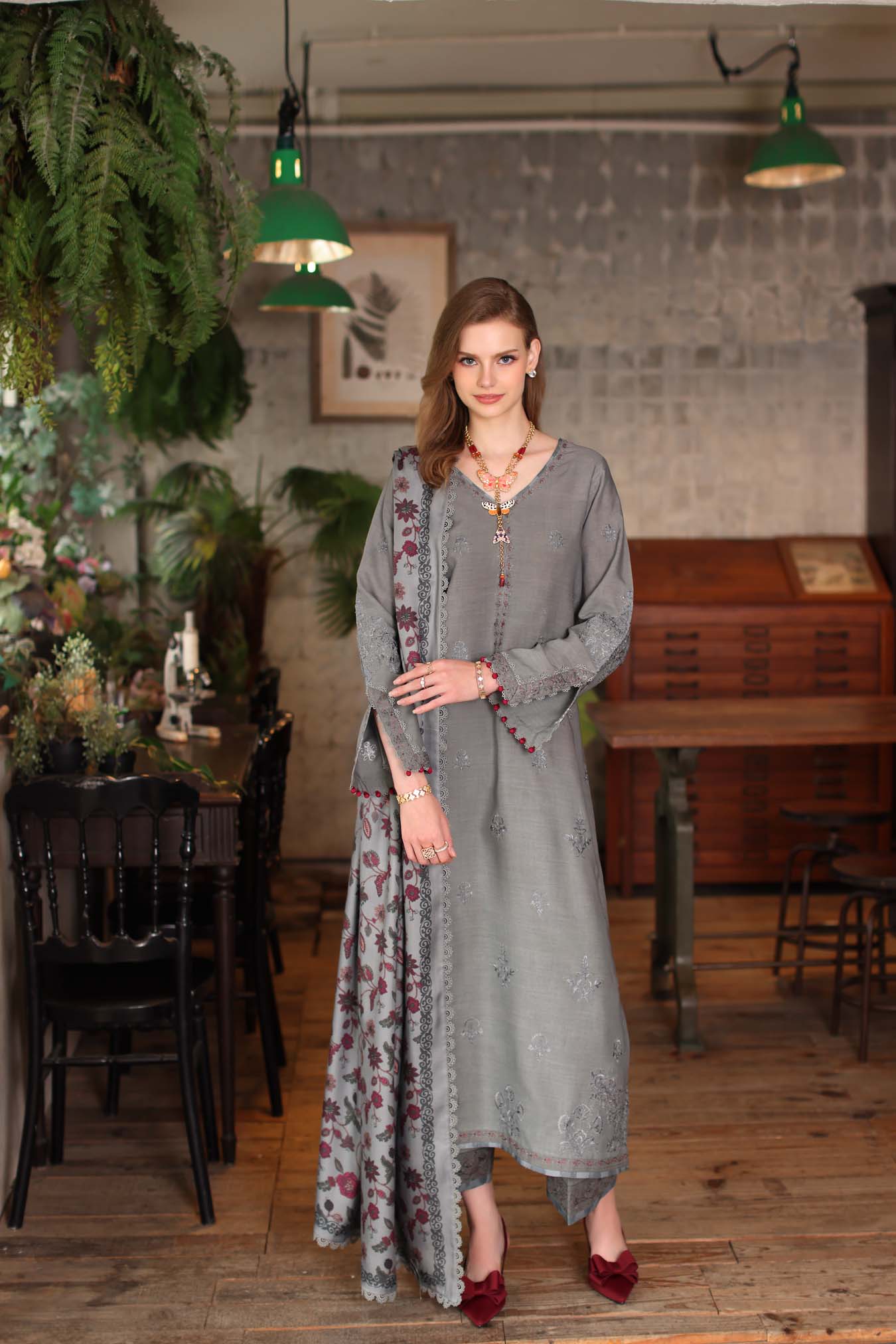 Saadia Asad D4 - B Noor Winter Embroidered Printkhaas 2025