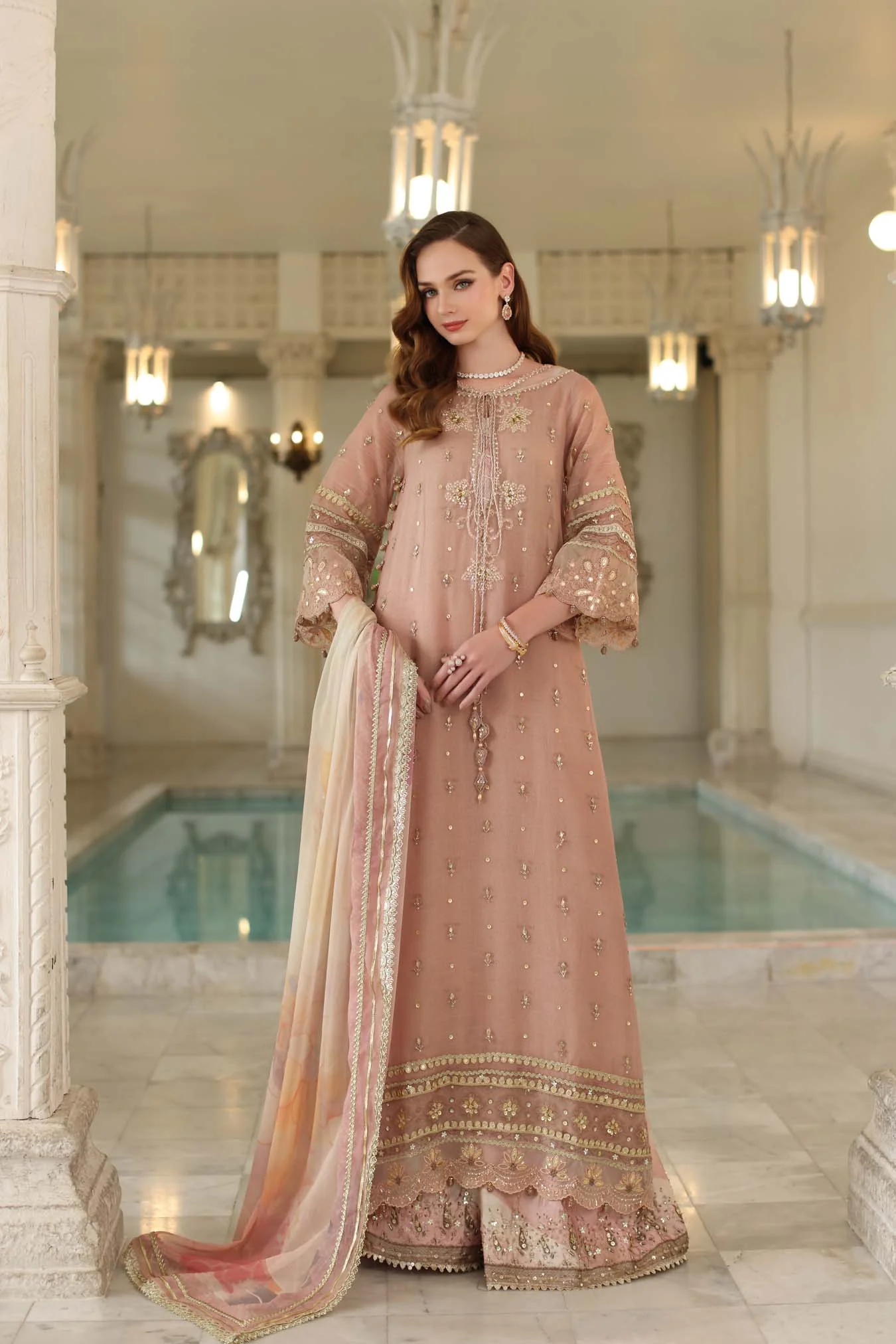 Saadia Asad D4 - Tea Pink Noor Festive 2025