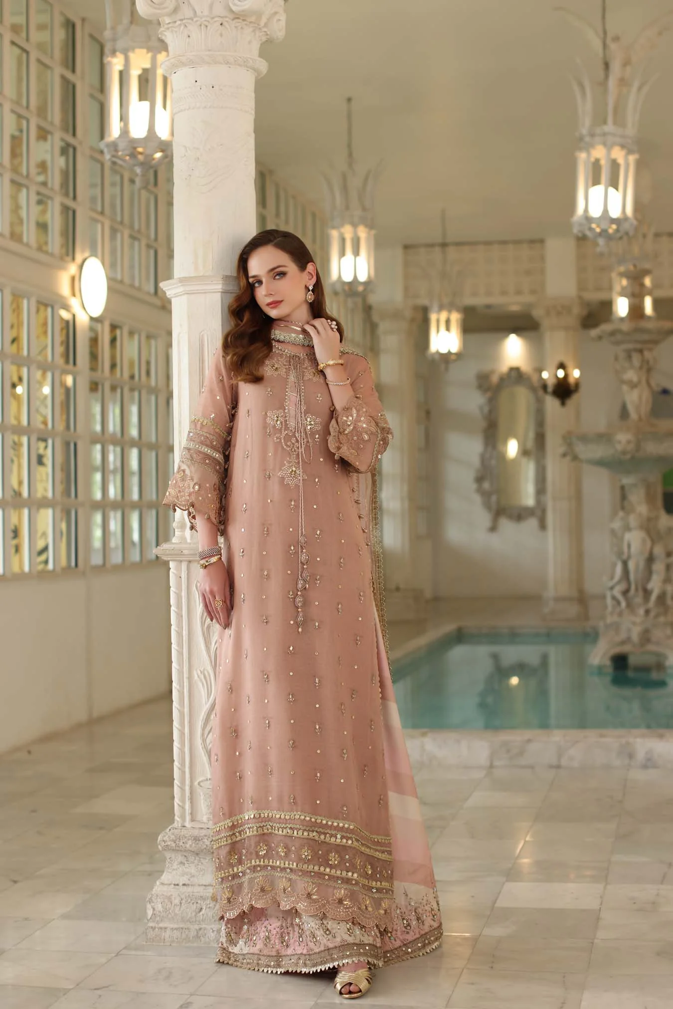 Saadia Asad D4 - Tea Pink Noor Festive 2025 - Image 2