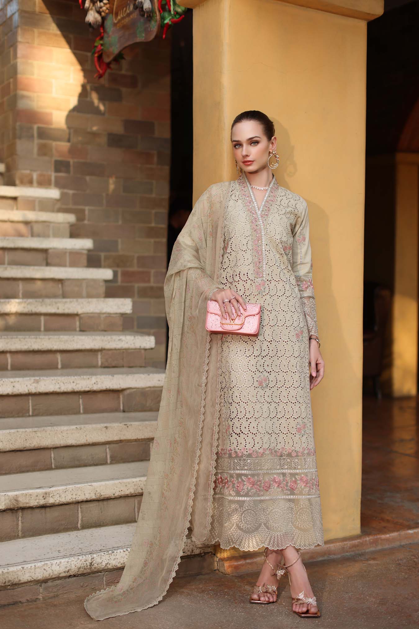 Saadia Asad D5 - A - Lunaria Noor Luxury Eid Schiffli Laserkari 2026